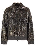 Brunello Cucinelli Women Dazzling Dégradé Embroidery Mohair And Wool Cardigan