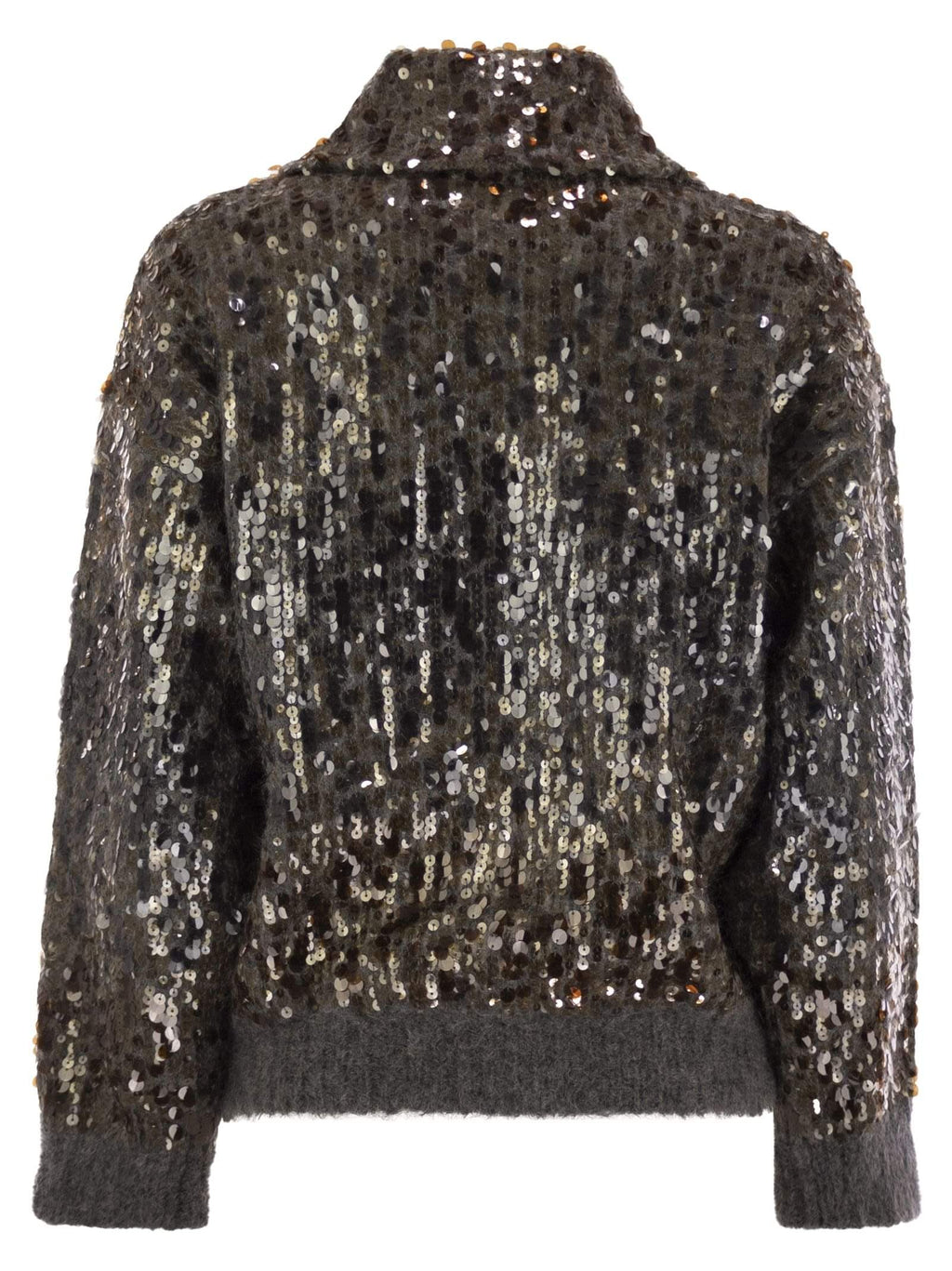 Brunello Cucinelli Women Dazzling Dégradé Embroidery Mohair And Wool Cardigan