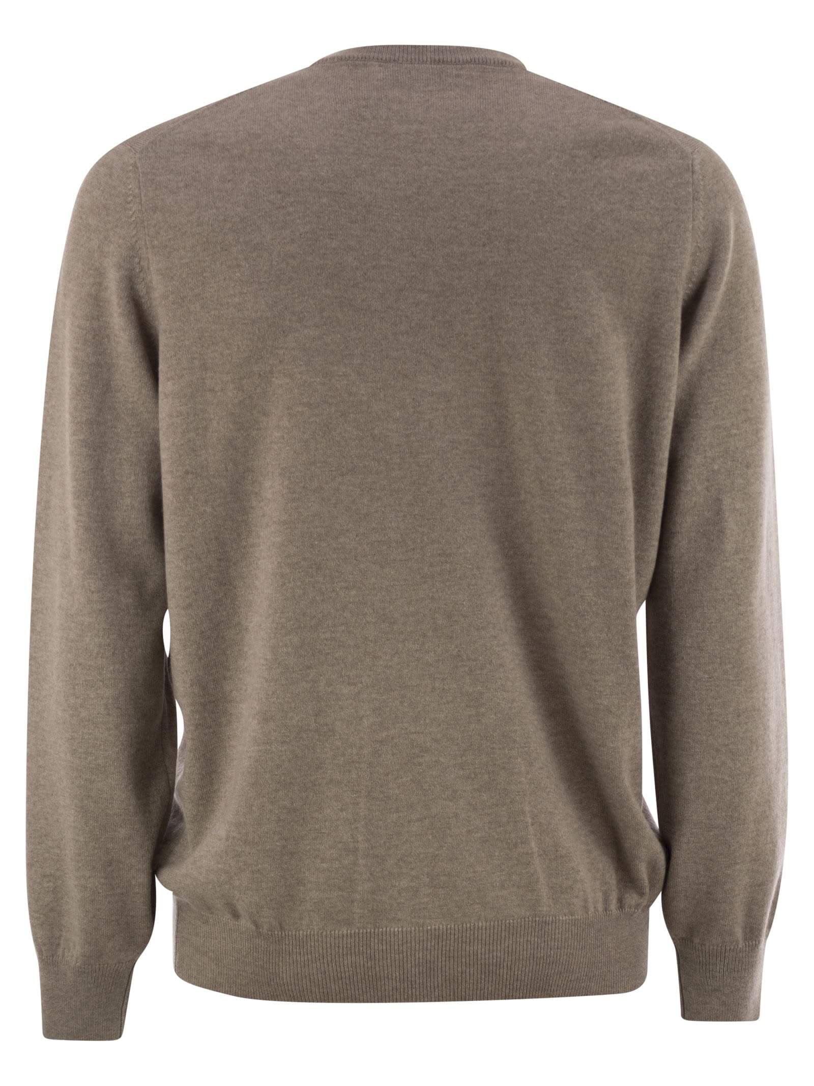 Brunello Cucinelli Men Pure Cashmere Crew-Neck Sweater