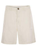 Brunello Cucinelli Men Cotton Gabardine Bermuda Shorts