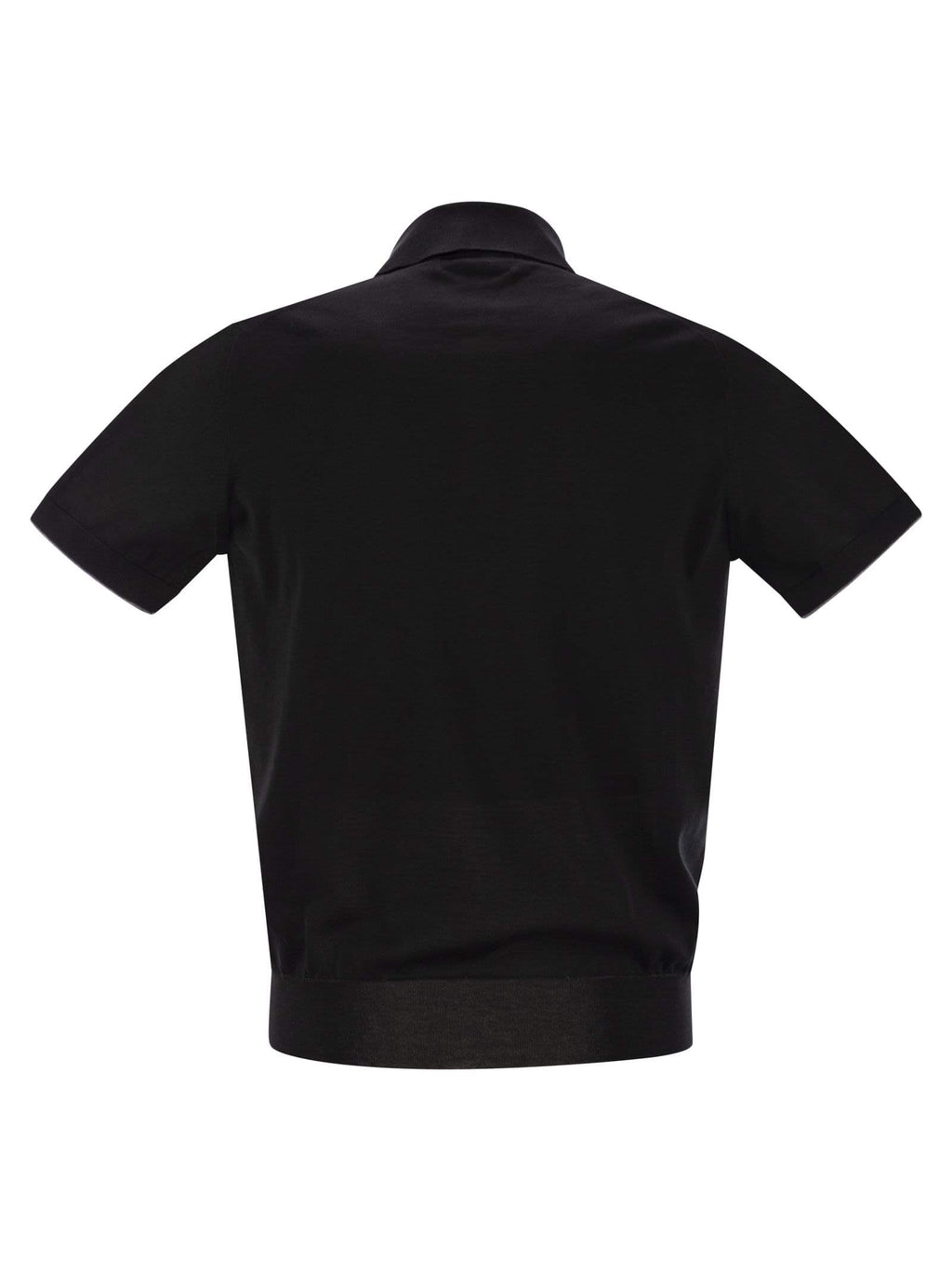 Brunello Cucinelli Men Lightweight Cotton Knit Polo Shirt