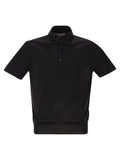 Brunello Cucinelli Men Lightweight Cotton Knit Polo Shirt