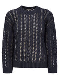 Brunello Cucinelli Women Cable & Mesh Jute And Cotton Jersey