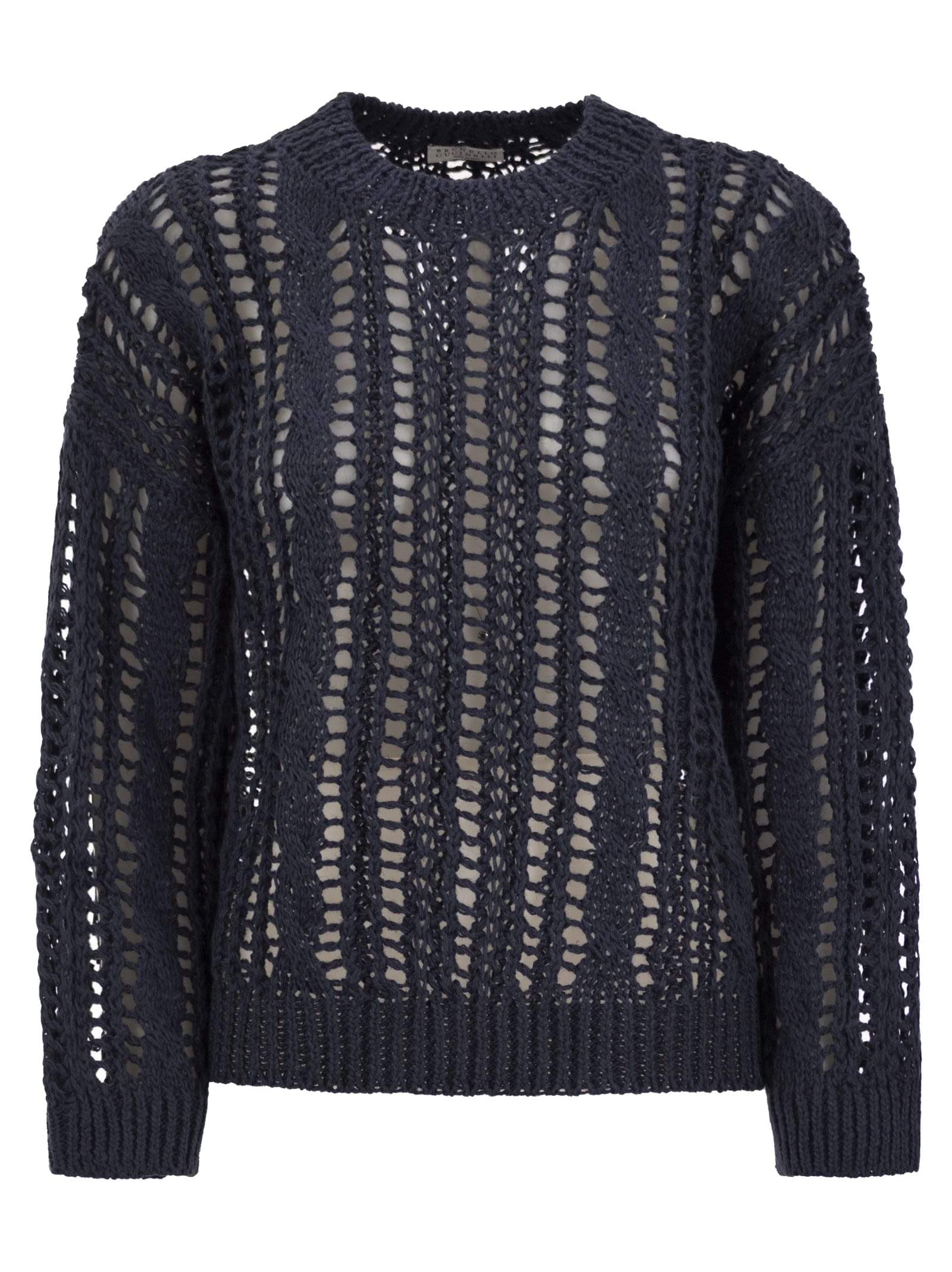 Brunello Cucinelli Women Cable & Mesh Jute And Cotton Jersey