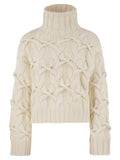 Brunello Cucinelli Women Braided High-Necked Cashmere Sweater