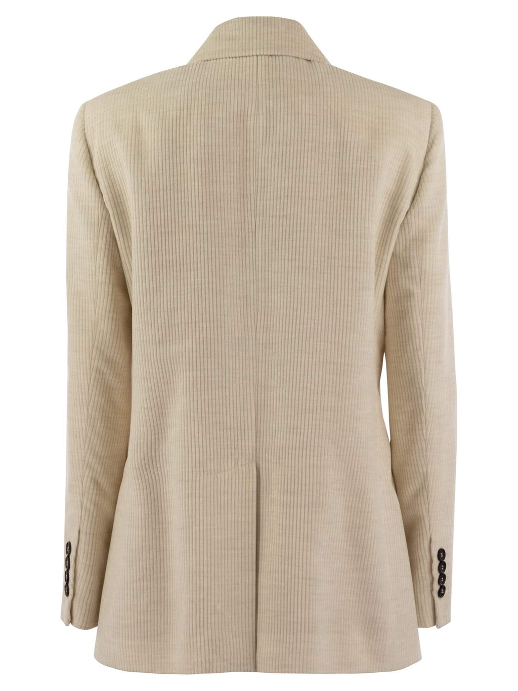 Brunello Cucinelli Women Viscose And Cotton Corduroy Jacket With Necklace