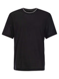 Brunello Cucinelli Men Silk And Cotton T-Shirt