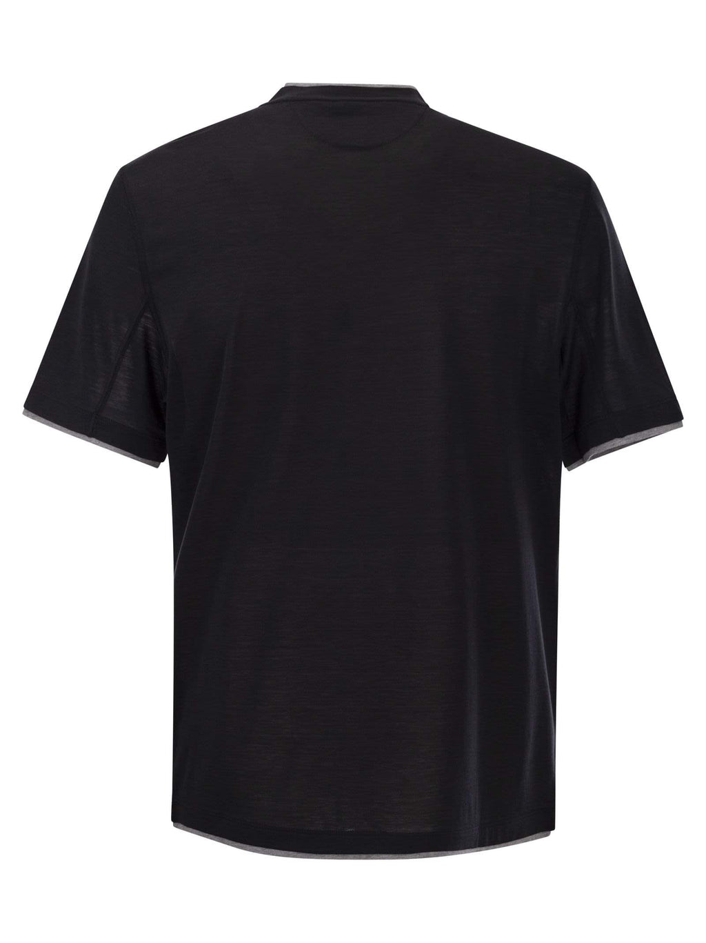 Brunello Cucinelli Men Silk And Cotton T-Shirt