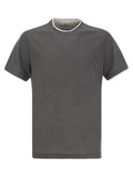 Brunello Cucinelli Men Silk And Cotton T-Shirt