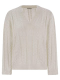 Brunello Cucinelli Women Dazzling Double Cable Cotton Jersey