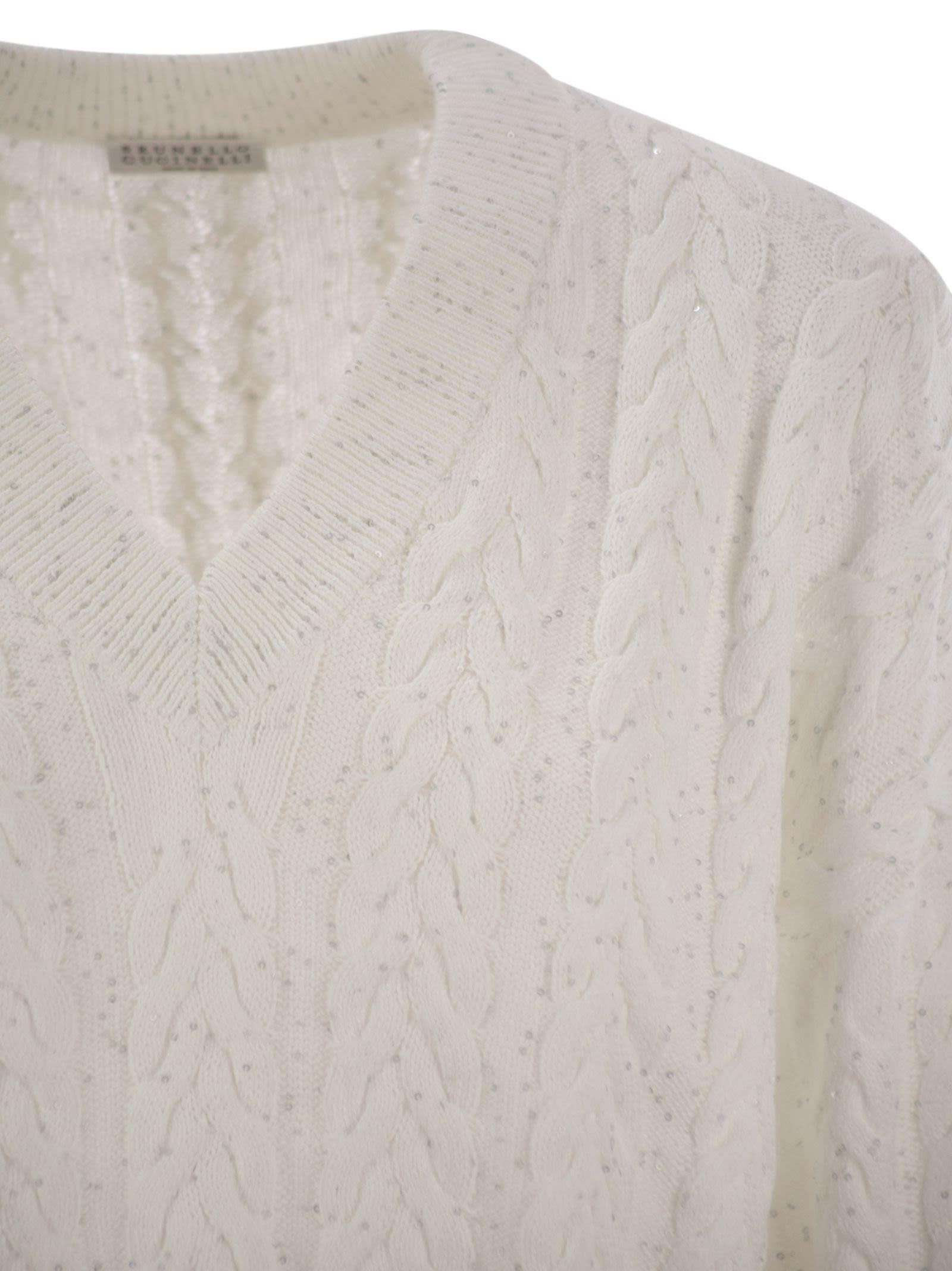 Brunello Cucinelli Women Dazzling Double Cable Cotton Jersey