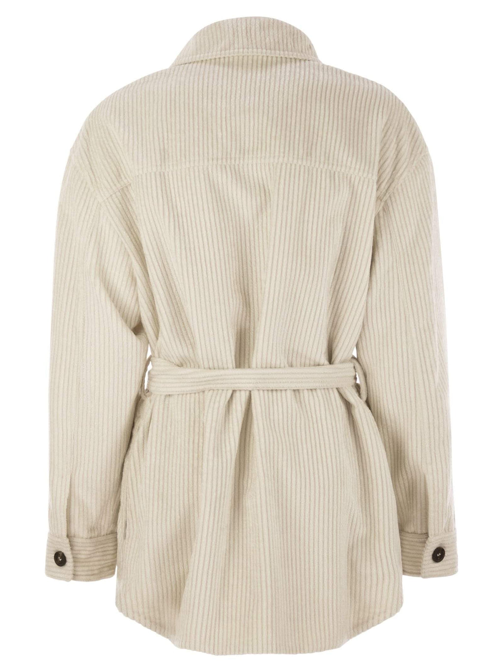 Brunello Cucinelli Women Corduroy Safari-Style Jacket With Jewellery