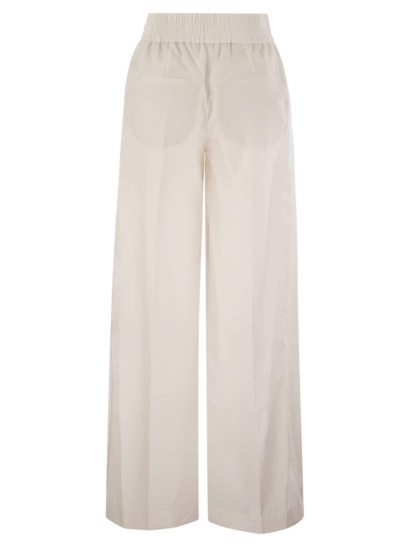 Brunello Cucinelli Women Loose Fit Cotton Trousers