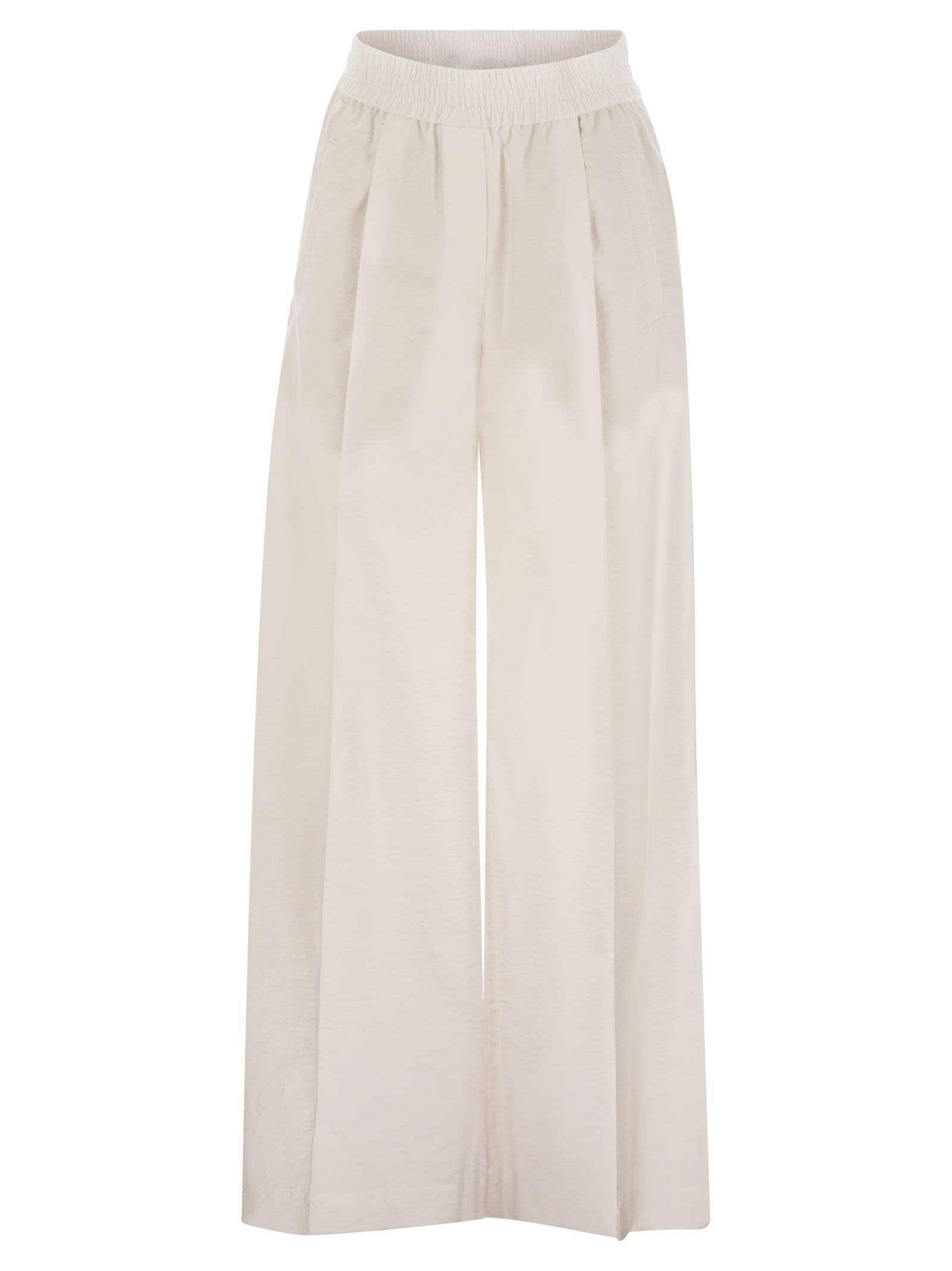 Brunello Cucinelli Women Loose Fit Cotton Trousers