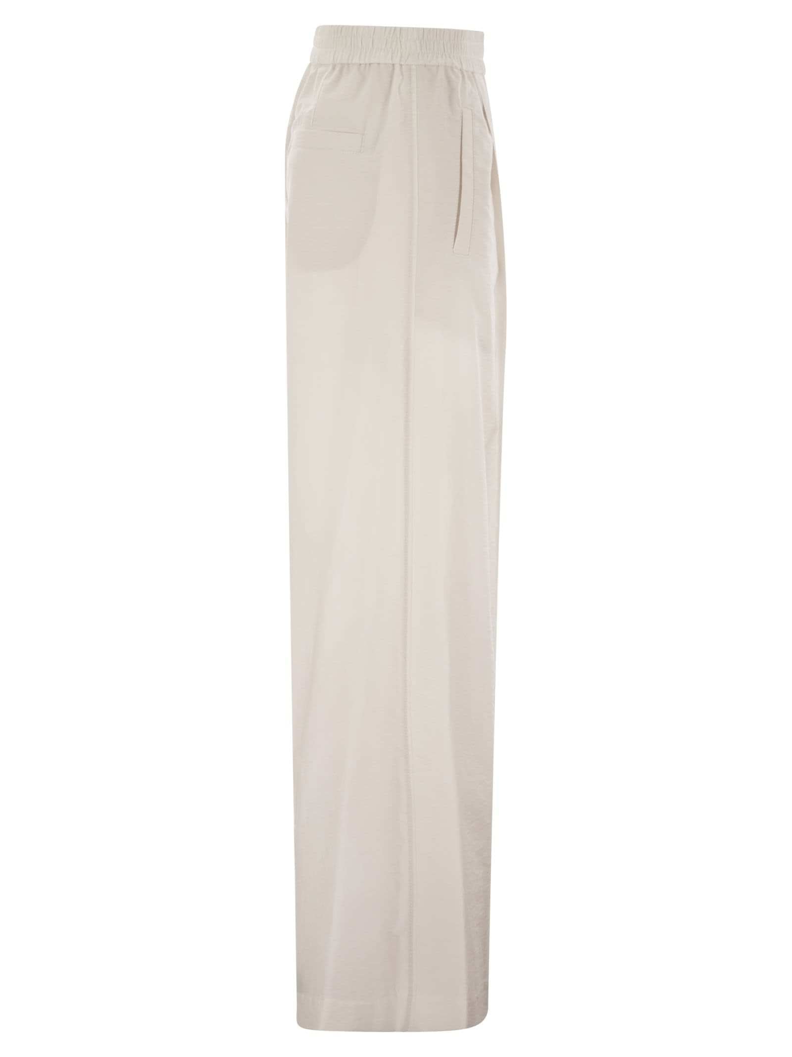 Brunello Cucinelli Women Loose Fit Cotton Trousers