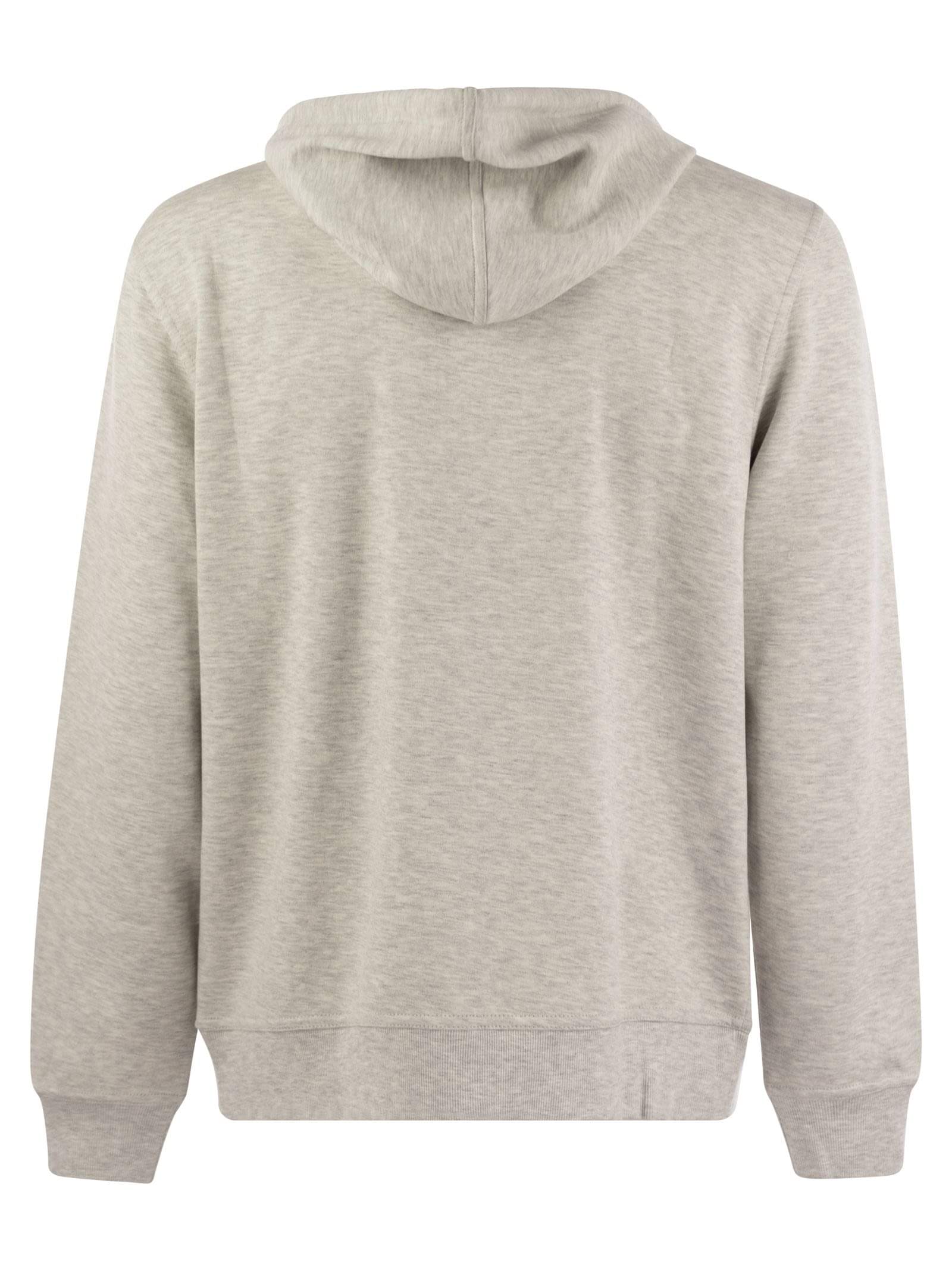 Brunello Cucinelli Men Cotton, Cashmere And Silk Fleece Zipped Topwear