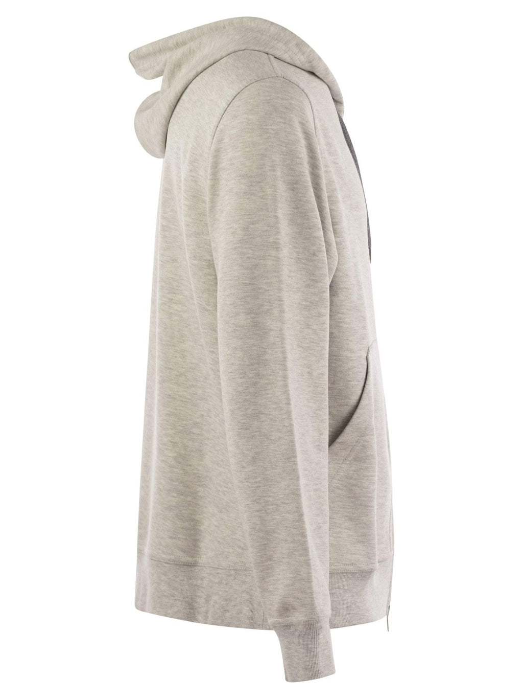 Brunello Cucinelli Men Cotton, Cashmere And Silk Fleece Zipped Topwear