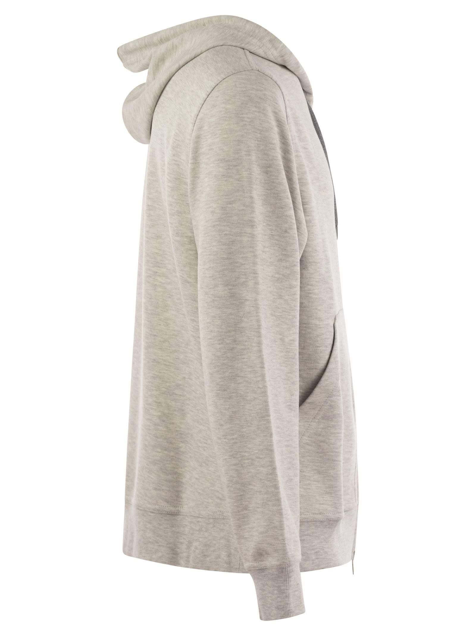 Brunello Cucinelli Men Cotton, Cashmere And Silk Fleece Zipped Topwear