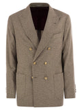 Brunello Cucinelli Men One-And-A-Half Breasted Deconstructed Jacket In Checked Flannel
