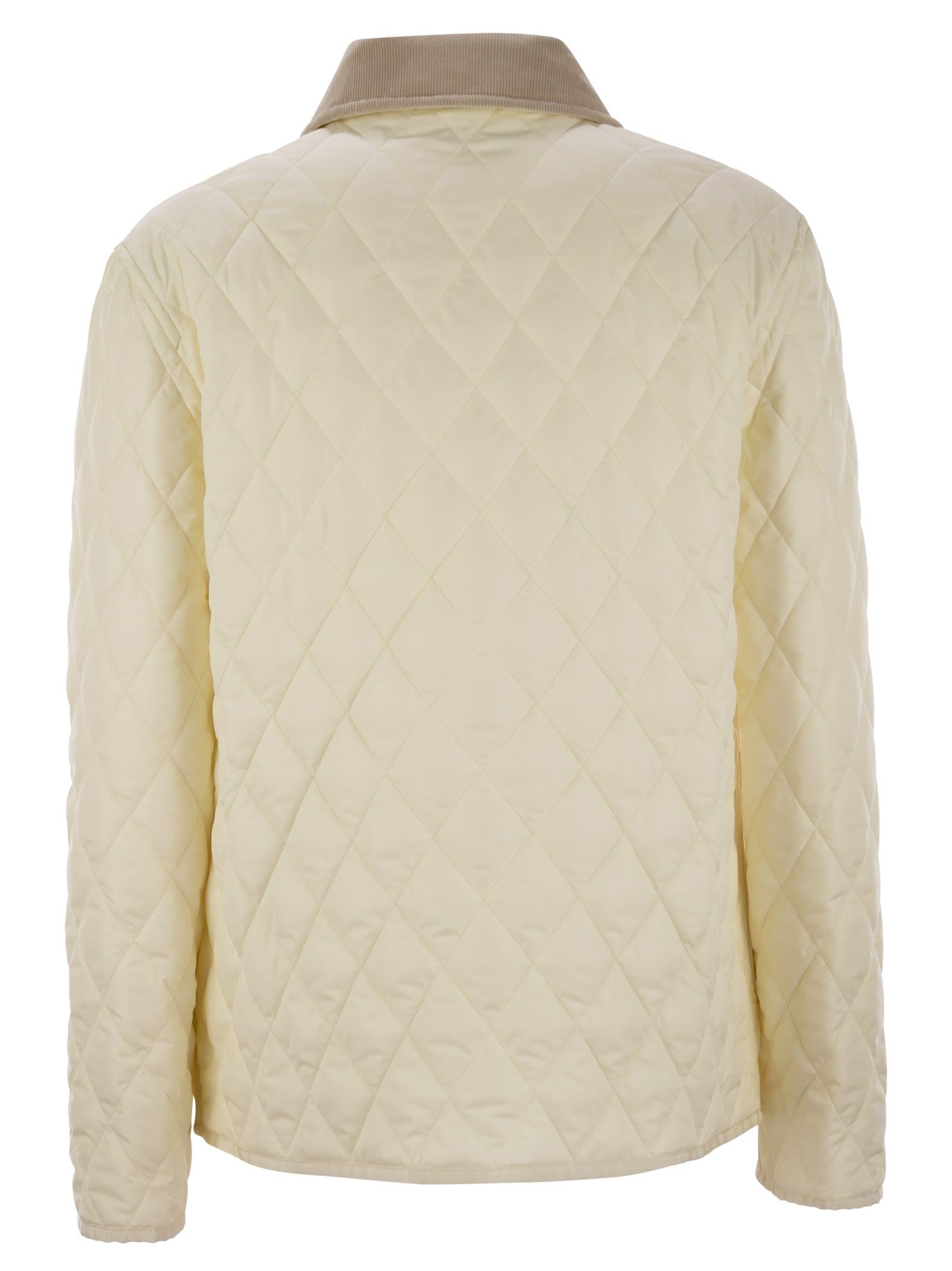 Fay Women Diamond Quilted Nylon Shirt Jacket