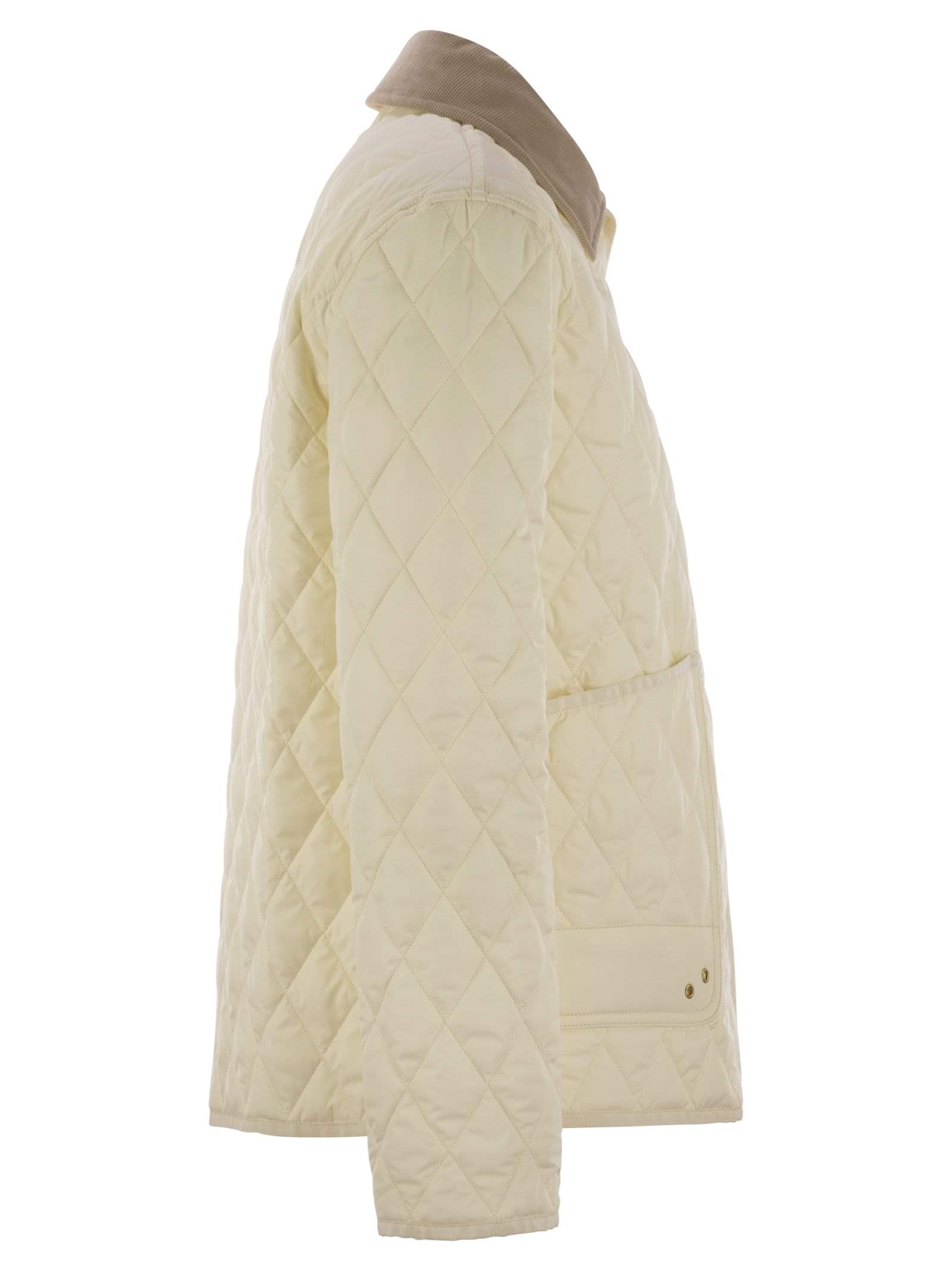 Fay Women Diamond Quilted Nylon Shirt Jacket