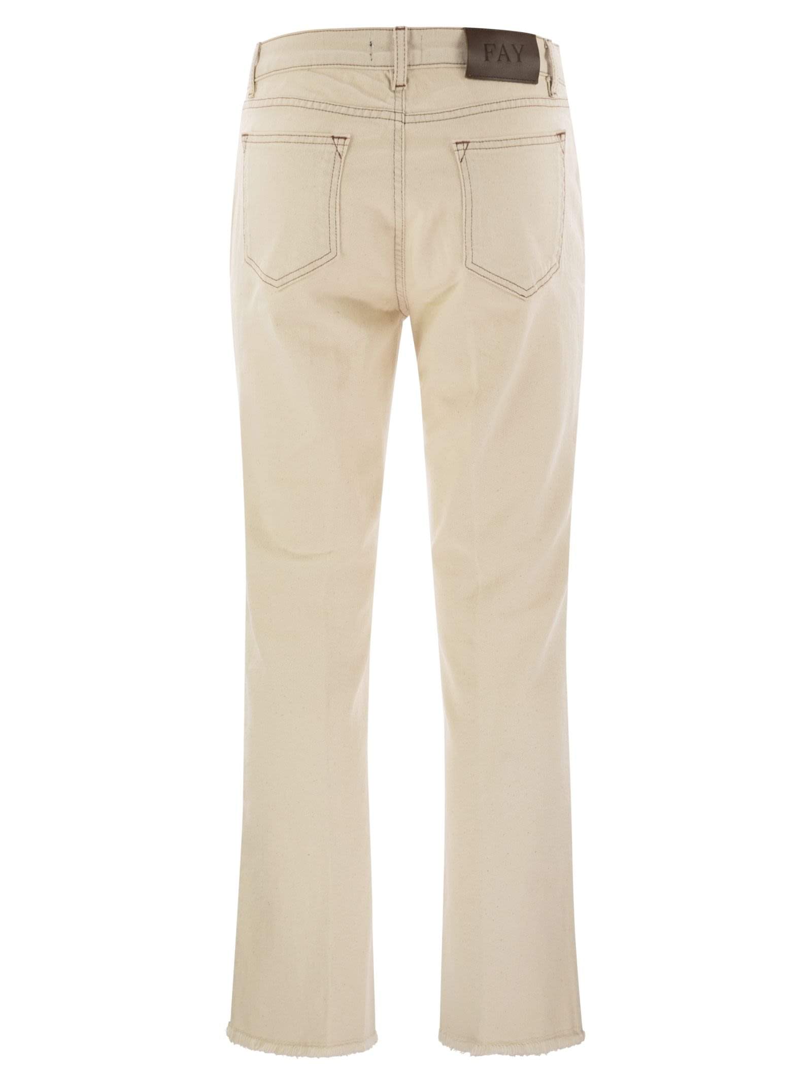 Fay Women Denim 5-Pocket Trousers