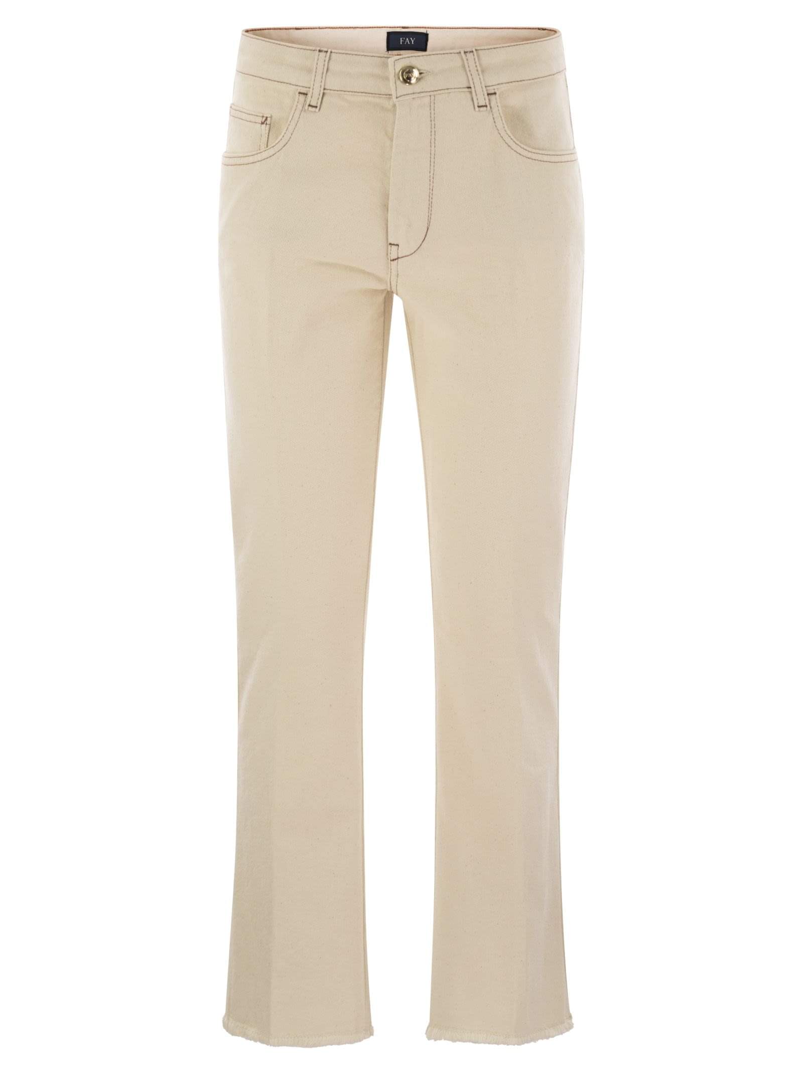 Fay Women Denim 5-Pocket Trousers