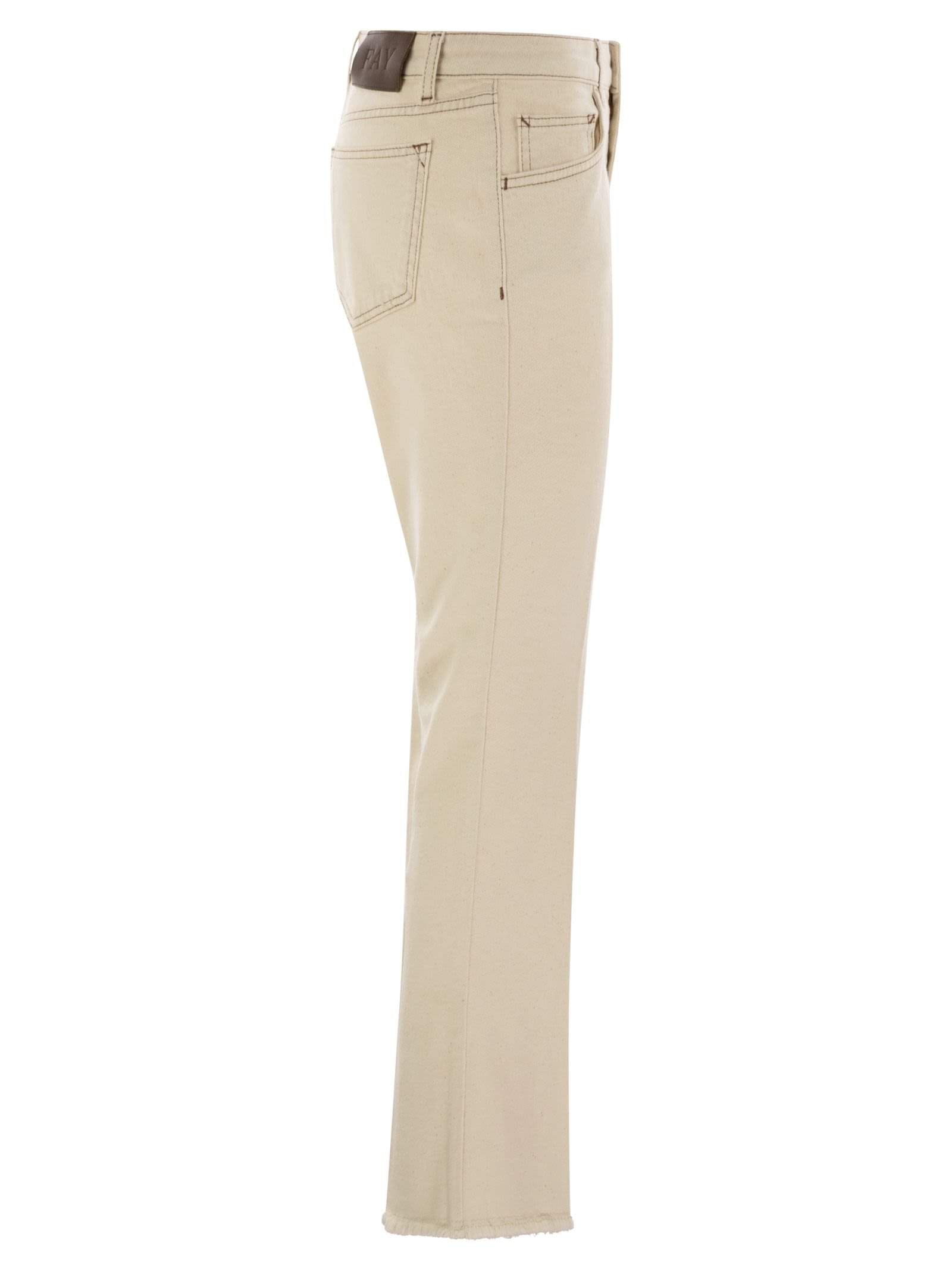 Fay Women Denim 5-Pocket Trousers