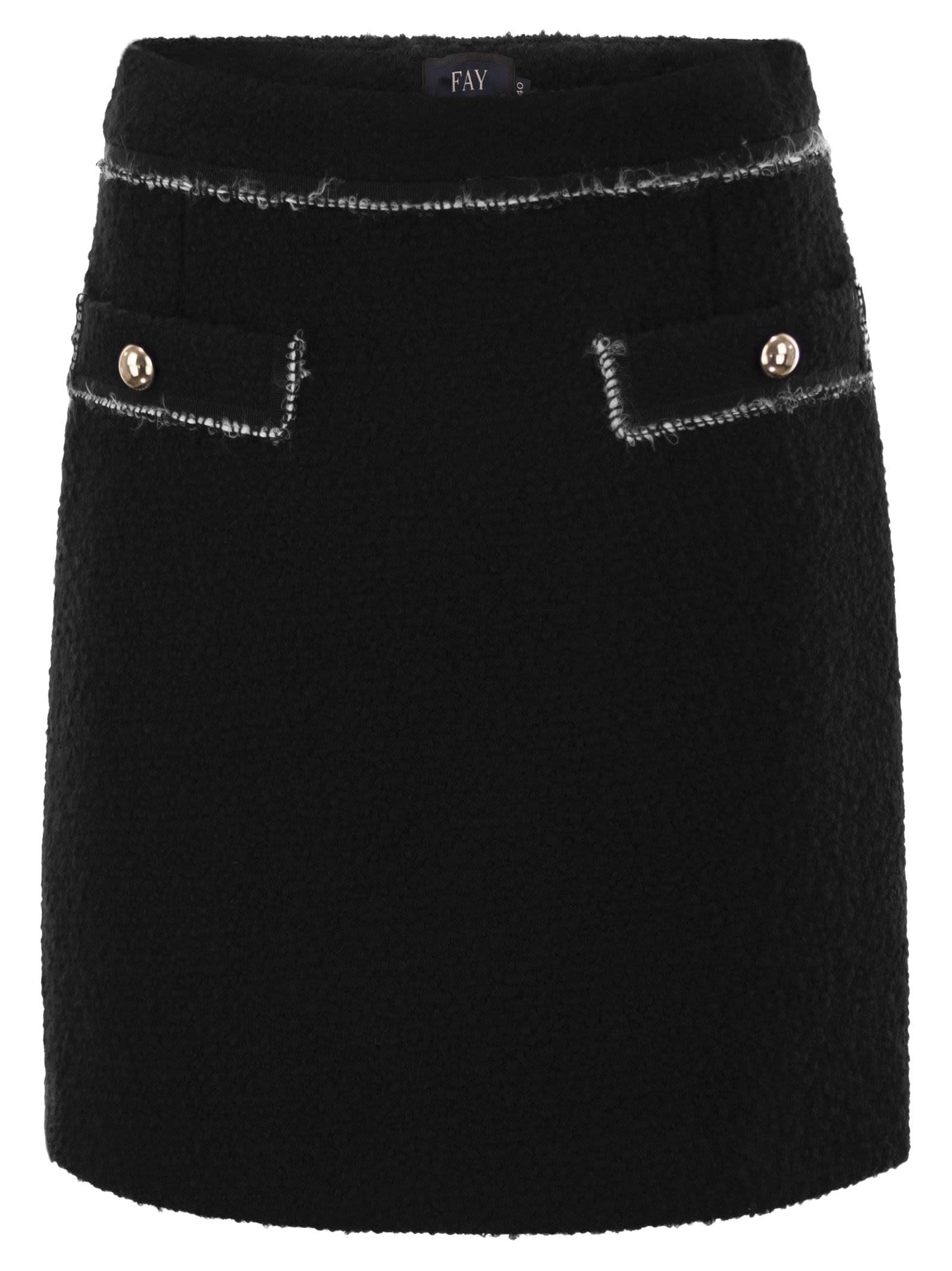 Fay Women Wool Short Skirt