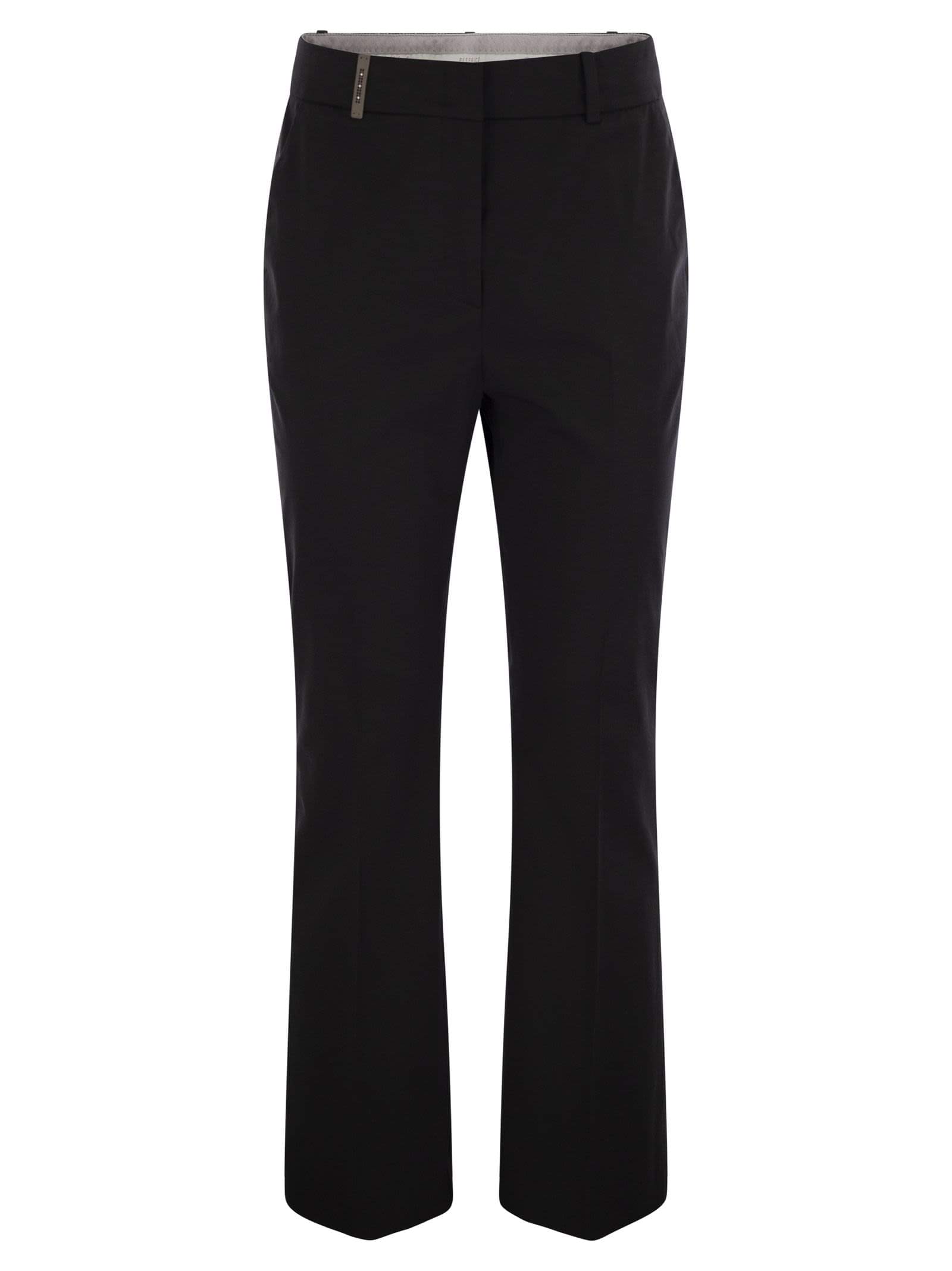 Peserico Women Stretch Cotton Trousers