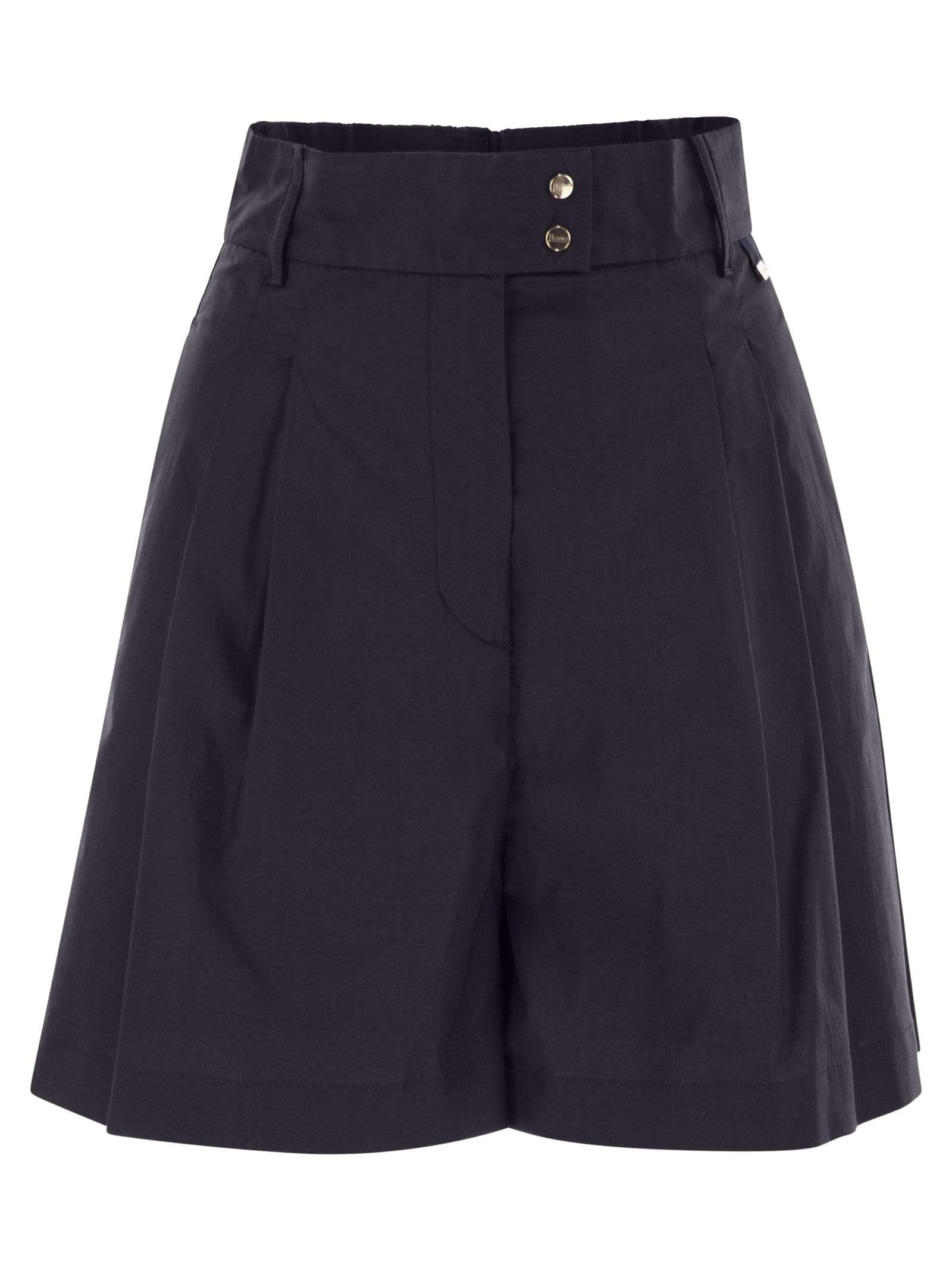 Herno Women Stretch Cotton Bermuda Shorts