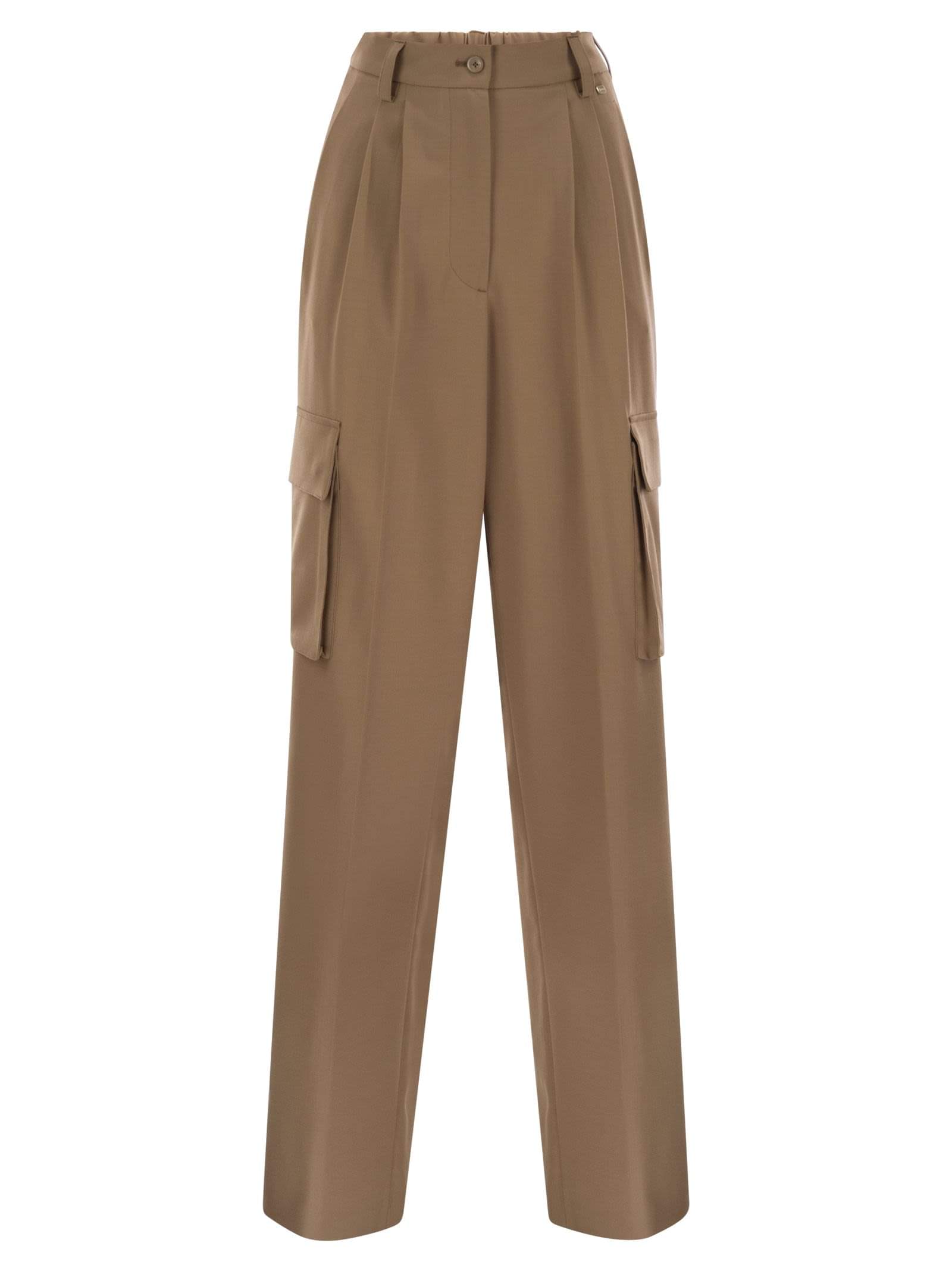 Herno Women Soft Wool Cargo Pants