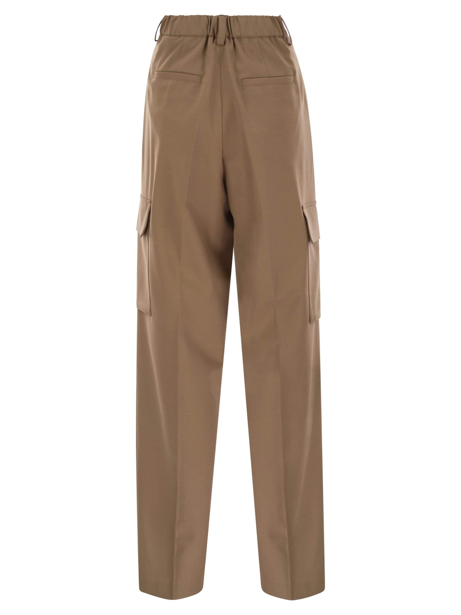 Herno Women Soft Wool Cargo Pants