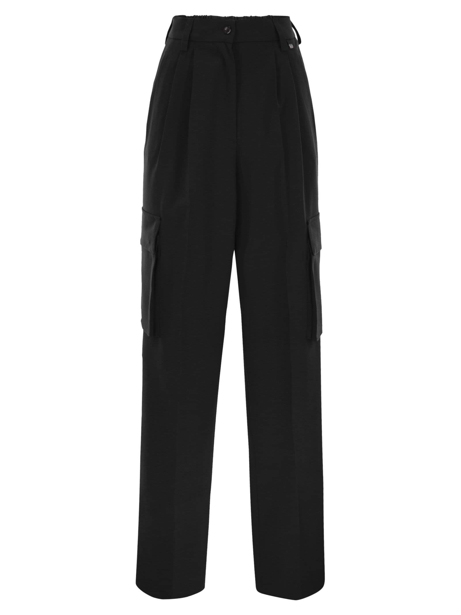 Herno Women Soft Wool Cargo Pants
