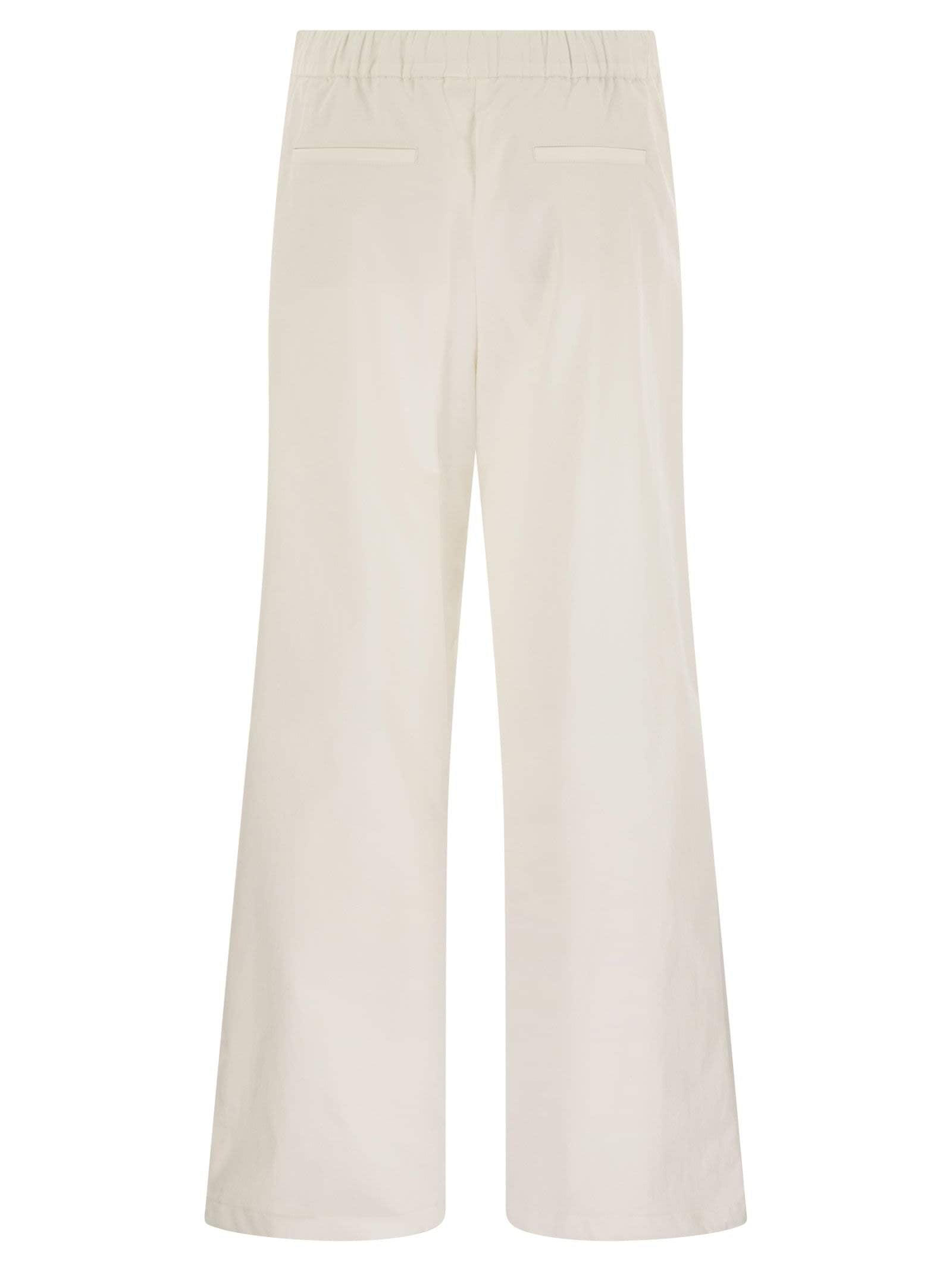Herno Women Resort Cotton Trousers With Drawstring