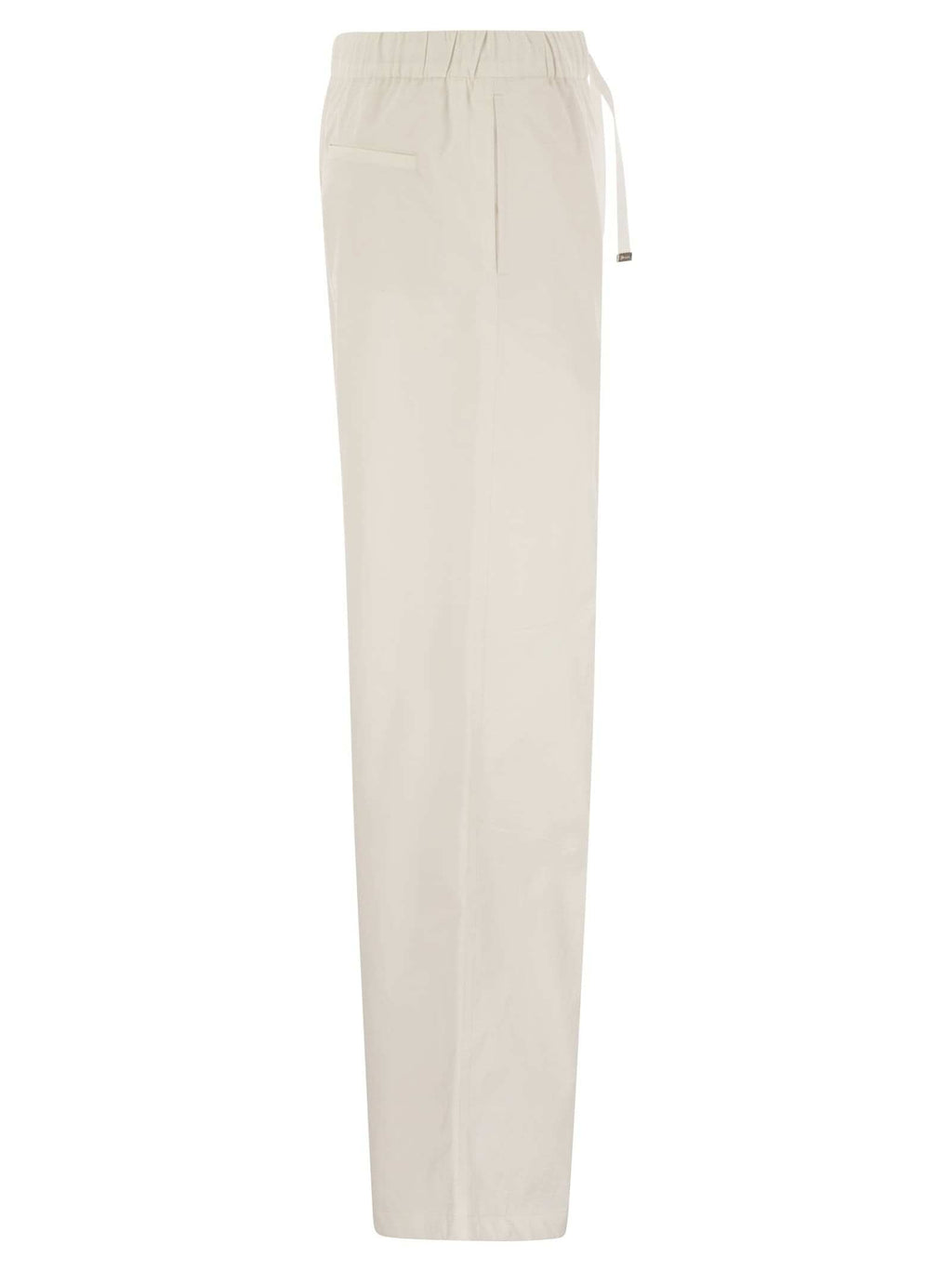 Herno Women Resort Cotton Trousers With Drawstring