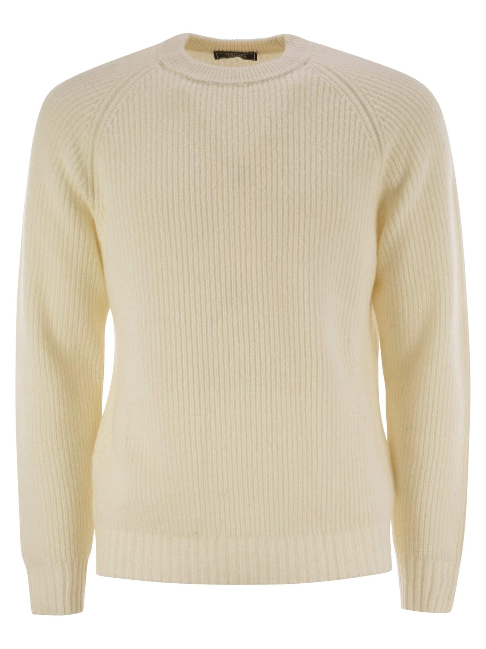Peserico Men Crew-Neck Rib Sweater