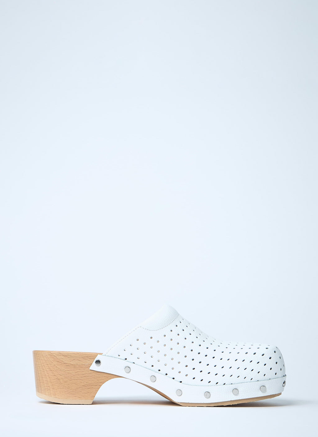 Balenciaga Women Perforated Heeled Clogs