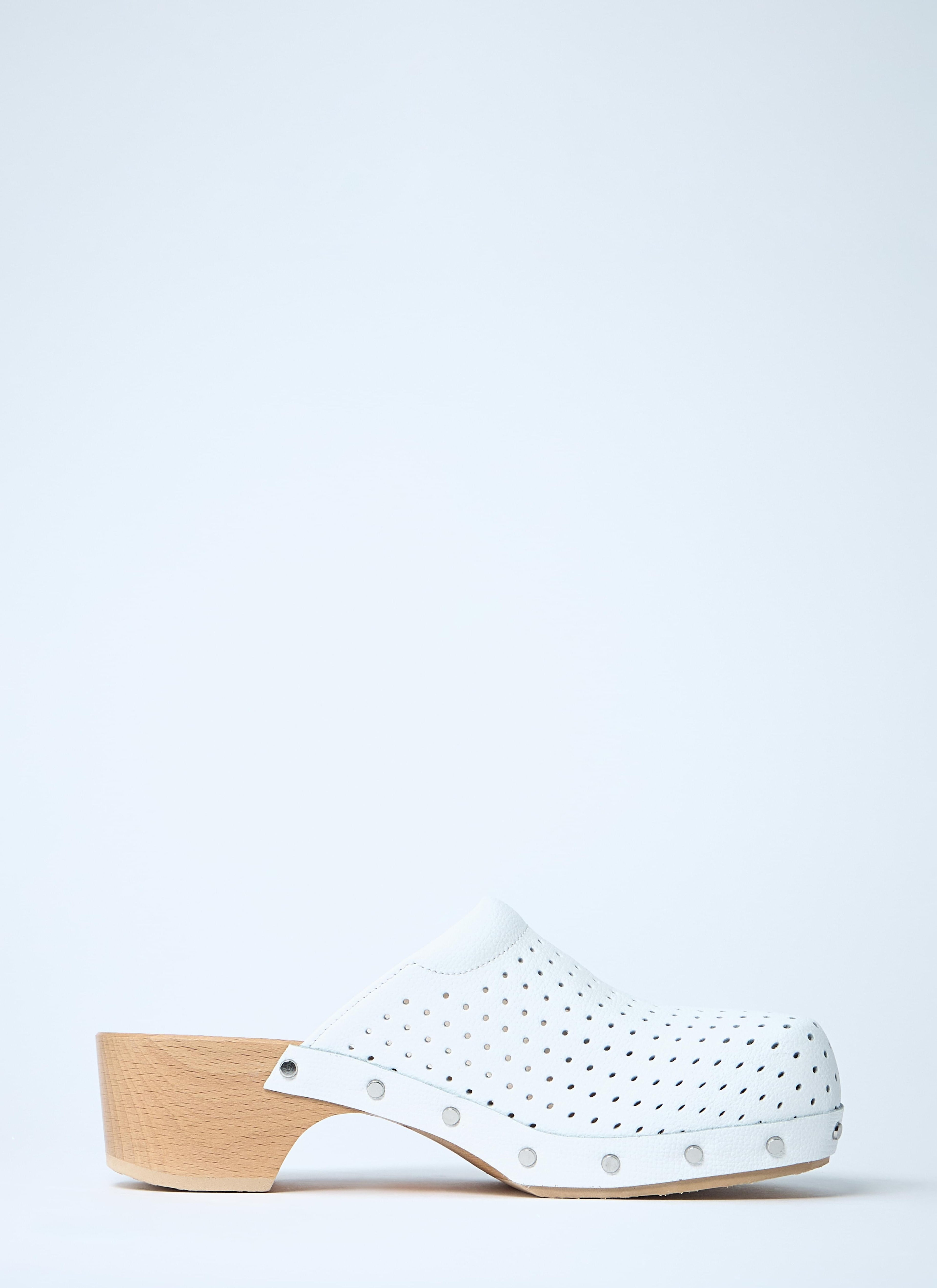 Balenciaga Women Perforated Heeled Clogs