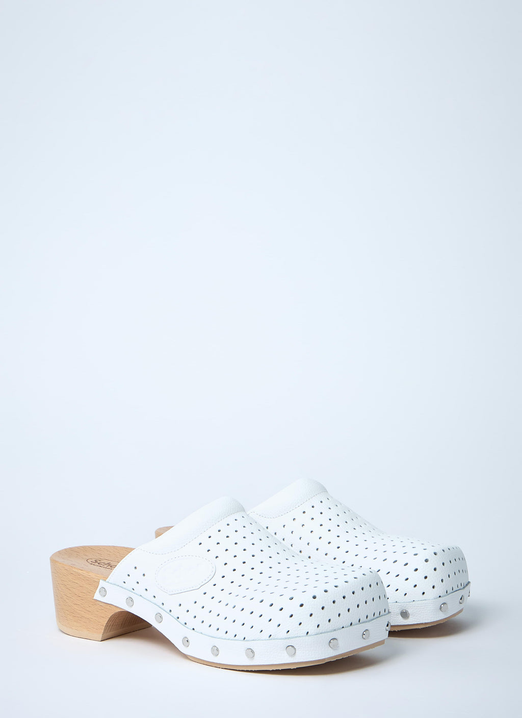 Balenciaga Women Perforated Heeled Clogs