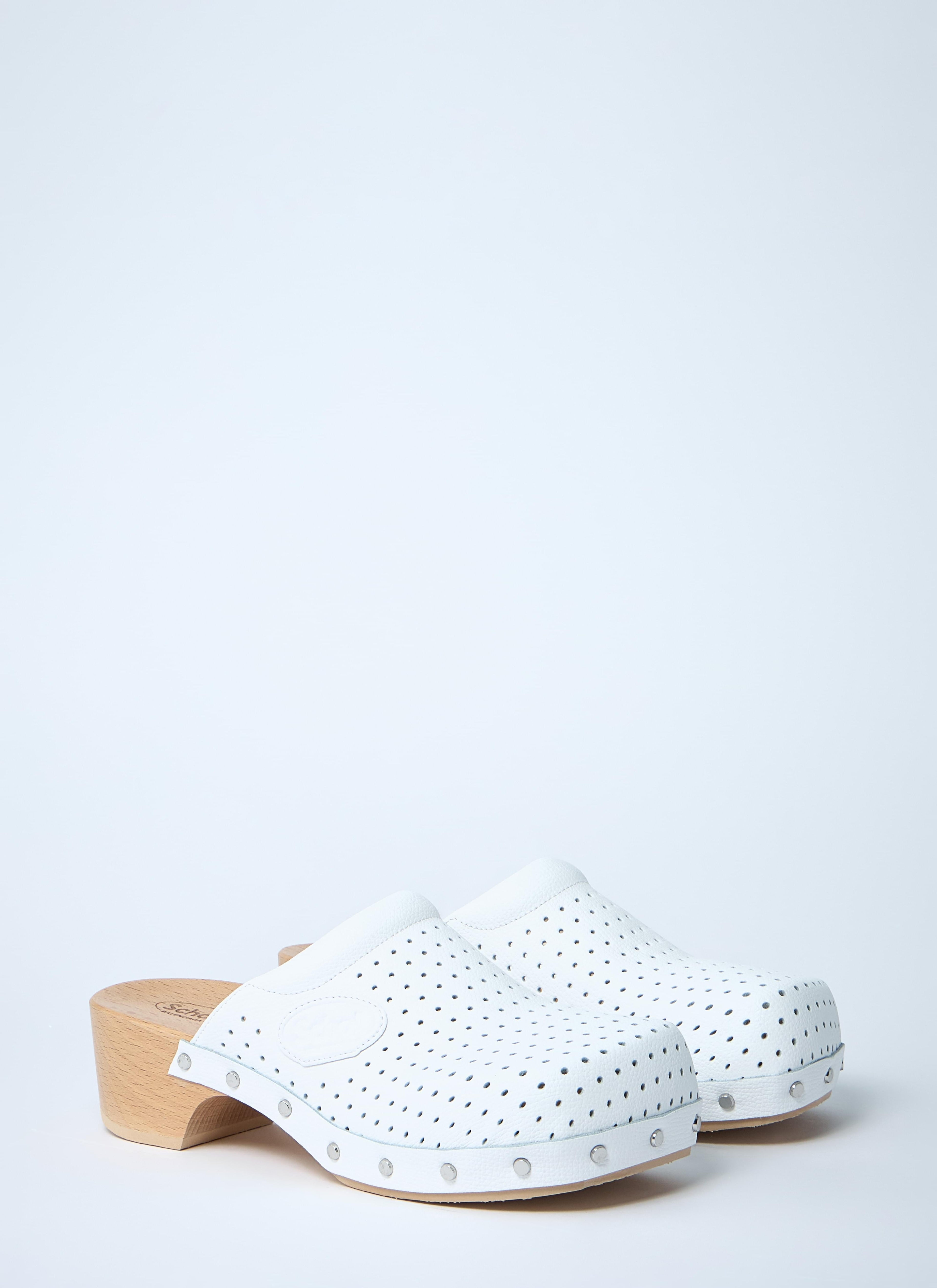 Balenciaga Women Perforated Heeled Clogs