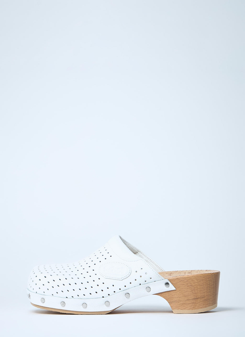 Balenciaga Women Perforated Heeled Clogs