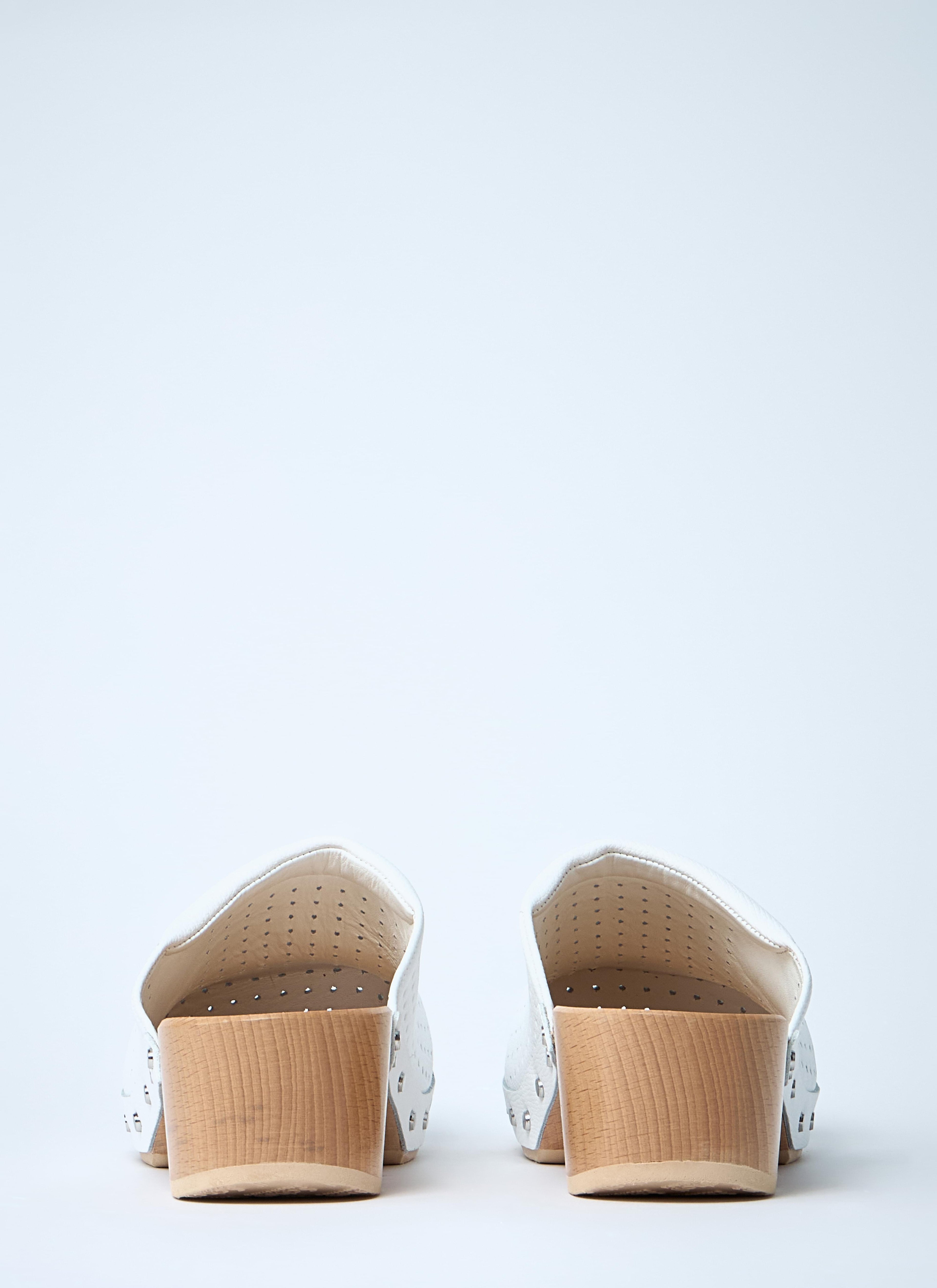 Balenciaga Women Perforated Heeled Clogs