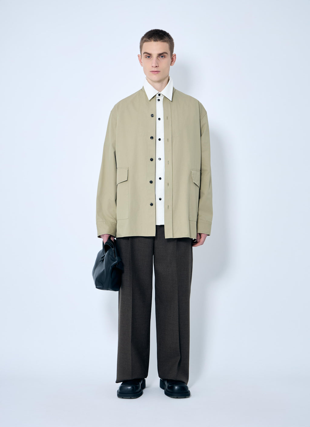 Bottega Veneta Men Light-Cotton Twill Shirt