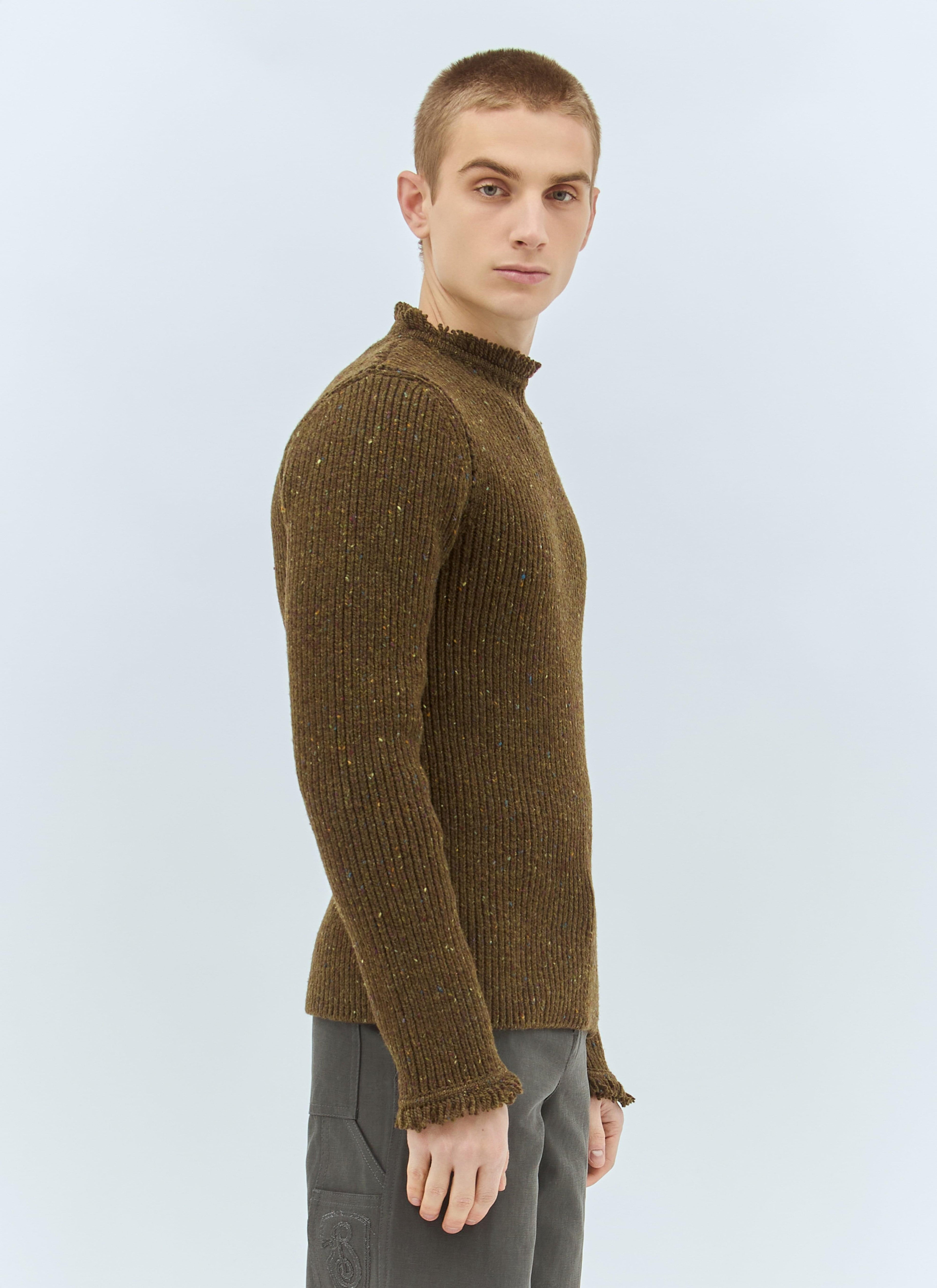 Burberry Men Fringed Wool Sweater