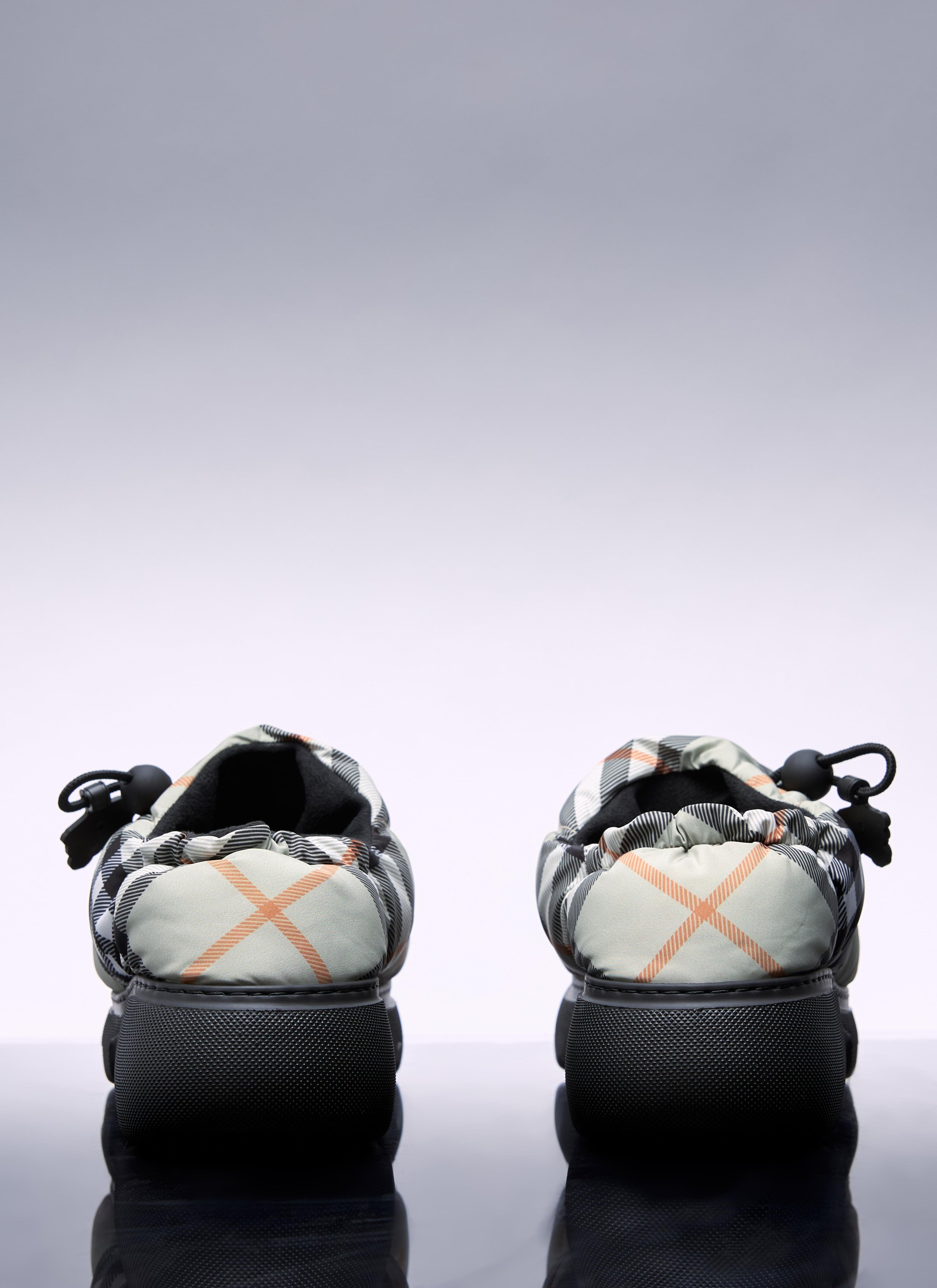 Burberry Women Check Nylon-Blend Pillow Mule