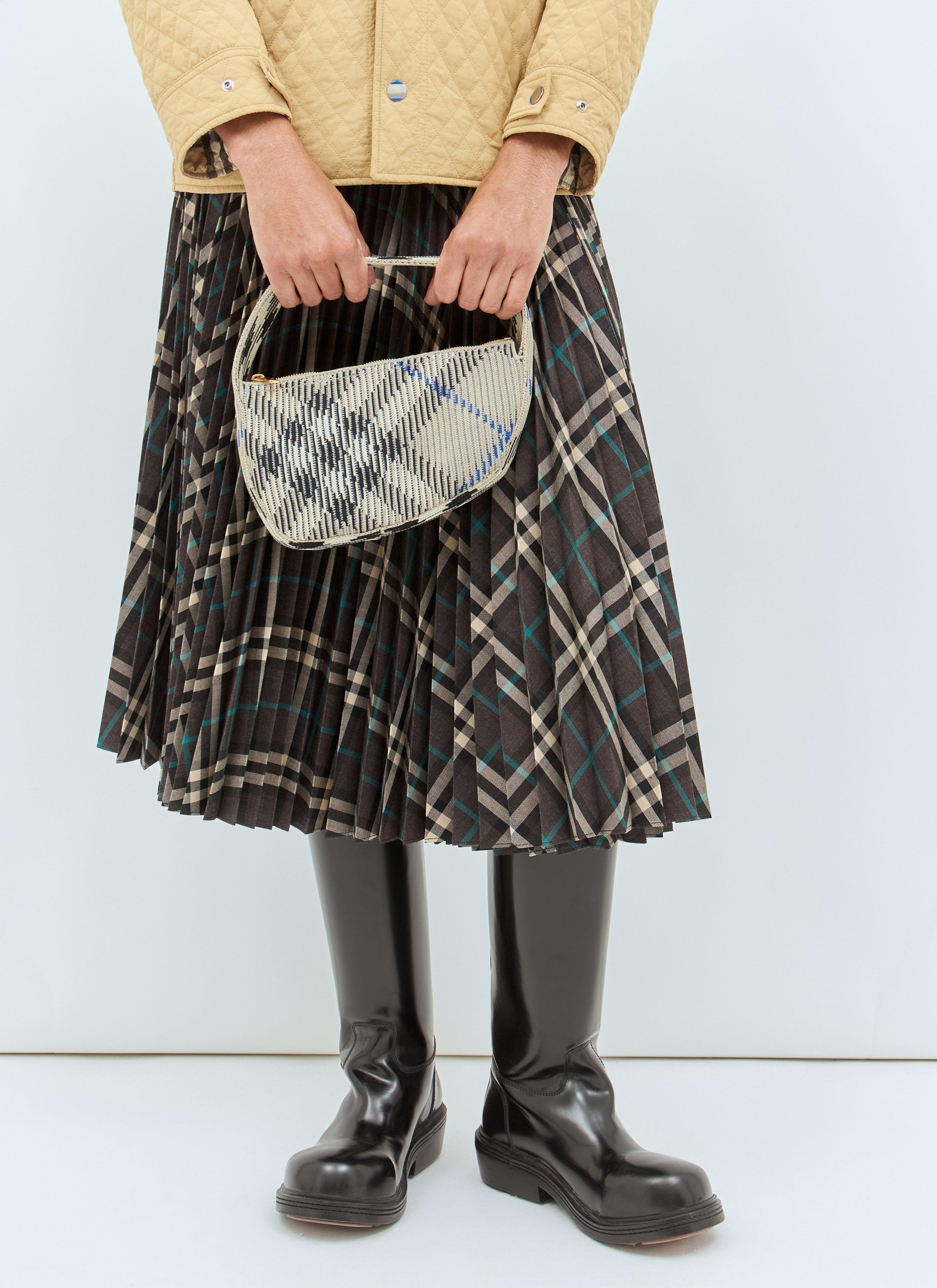Burberry Women Check Mini Knitted Shoulder Bag