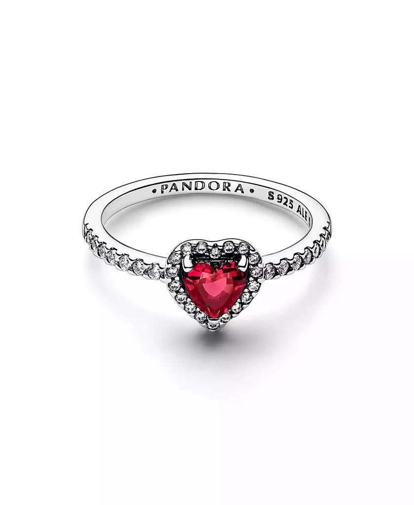 Crystal Stone Timeless Elevated Red Heart Ring
