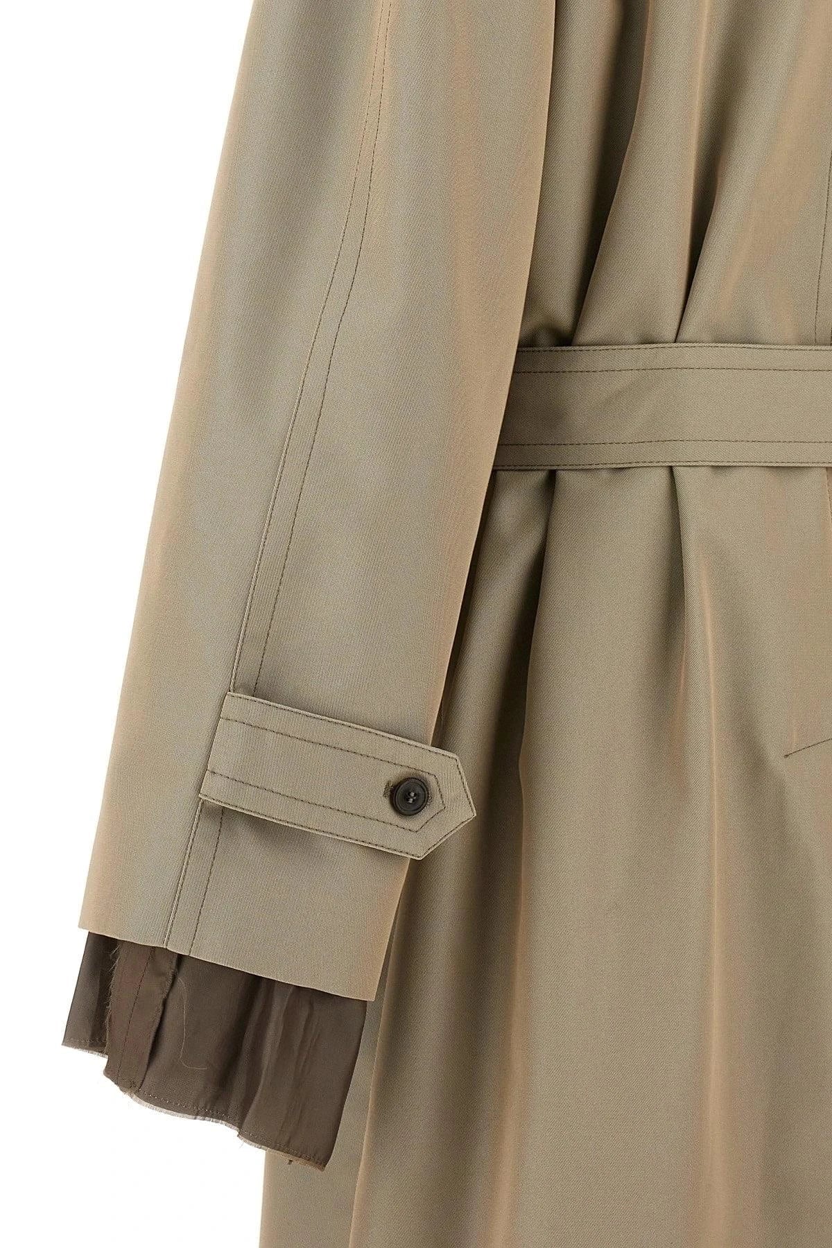 Maison Margiela Men Long Single-Breasted Trench Coat