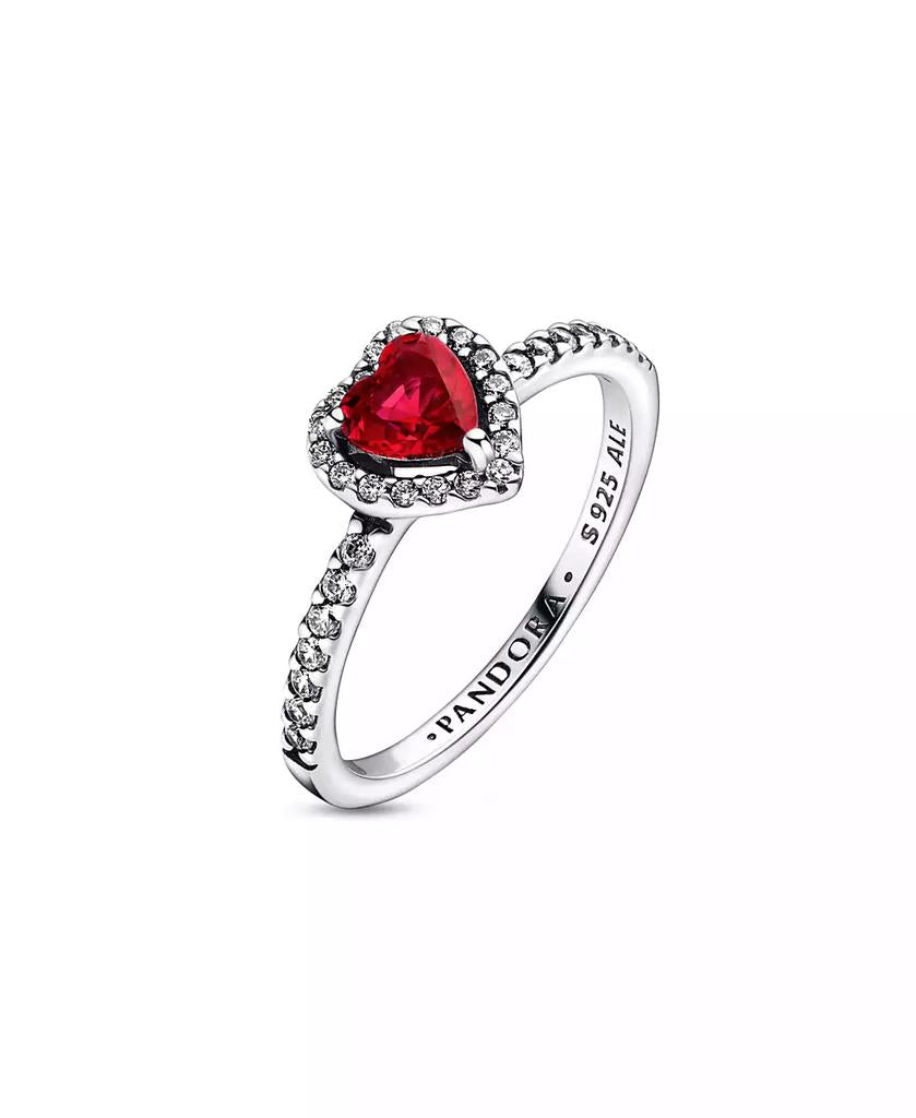 Crystal Stone Timeless Elevated Red Heart Ring